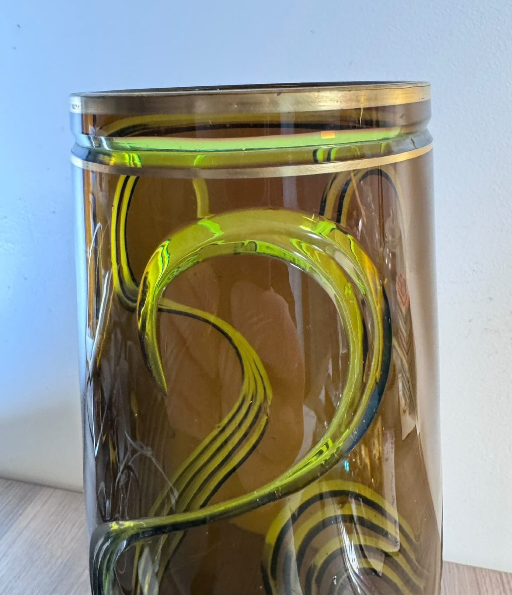 Vase ovoïde "Baril modern style", souvent attribué à Henry Van De Velde ou Léon Ledru, 31 cm-photo-1