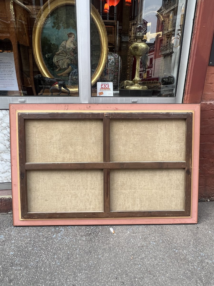 Grande huile sur toile, signé et daté de 1887, représentant un attelage tiré par 4 chevaux-photo-8