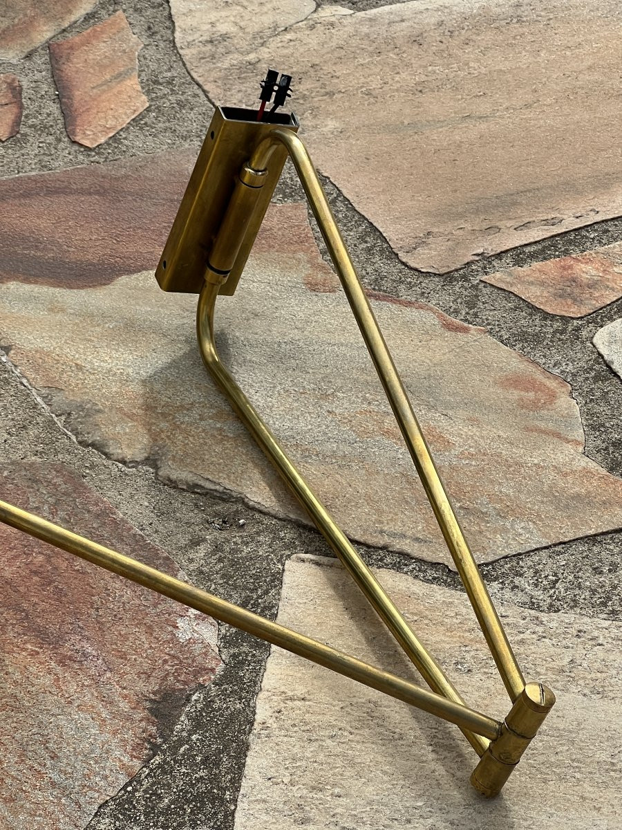 Applique potence Diabolo lunel jaune style René Mathieu Guariche tôle étoiles-photo-4