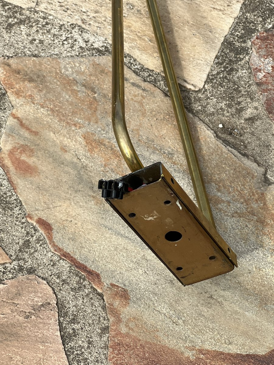 Applique potence Diabolo lunel jaune style René Mathieu Guariche tôle étoiles-photo-6