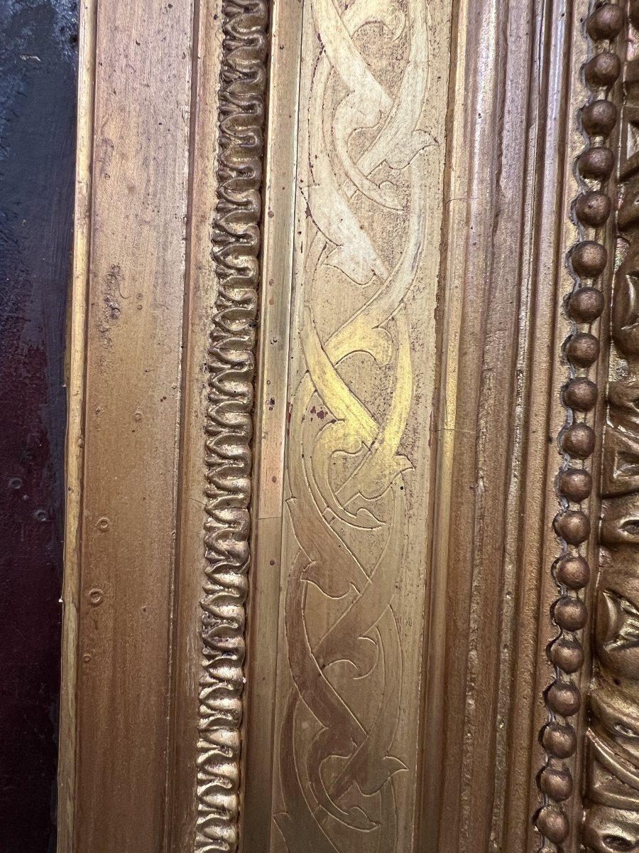 Grand tableau de château, huile sur toile, portrait d’enfant sous la IIIᵉ République, JB Brunet-photo-6