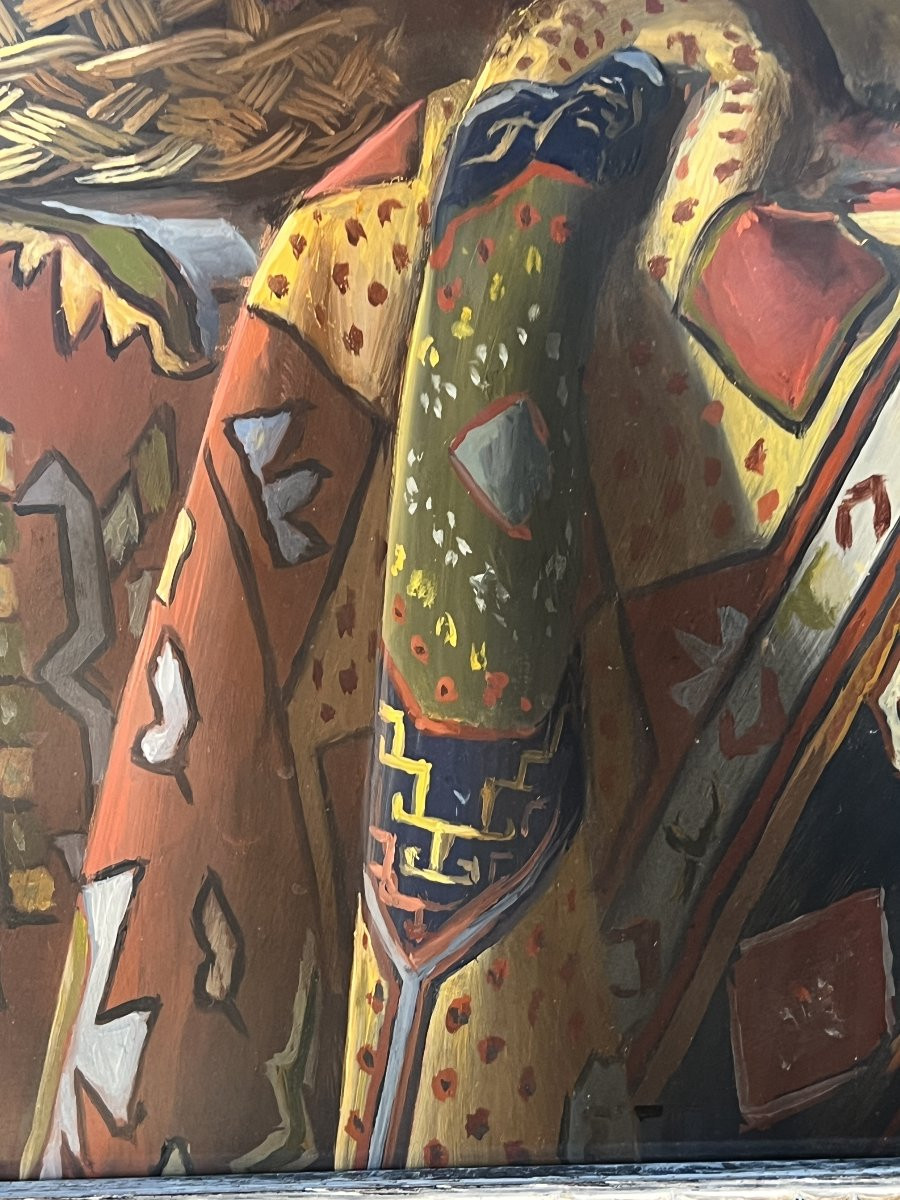 Pierre RASER " 1953 " peinture sur cuivre représentant une nature morte avec un vrai réalisme -photo-4