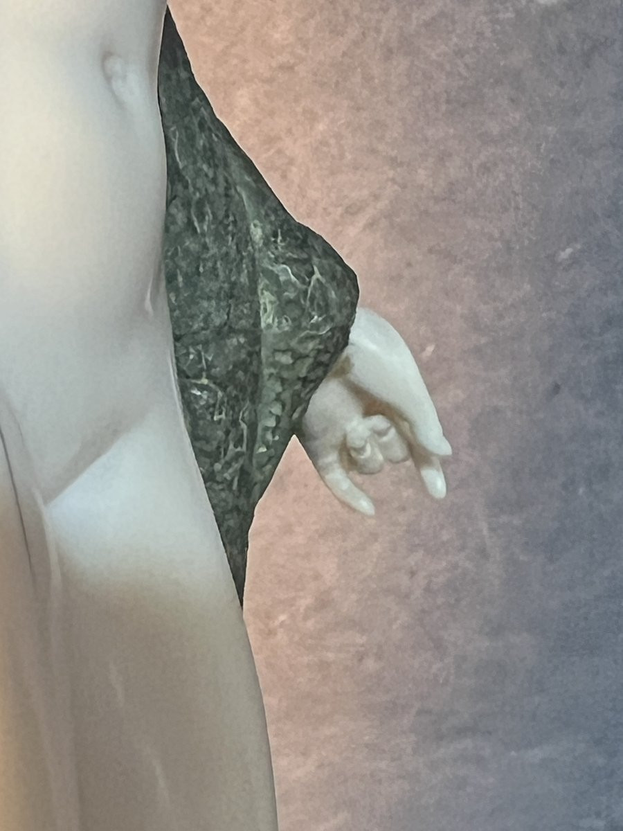 Joé Descomps (1869-1950 ) Sculpture chriséléphantine, jeune femme nue au manteau, 1925 art déco-photo-6