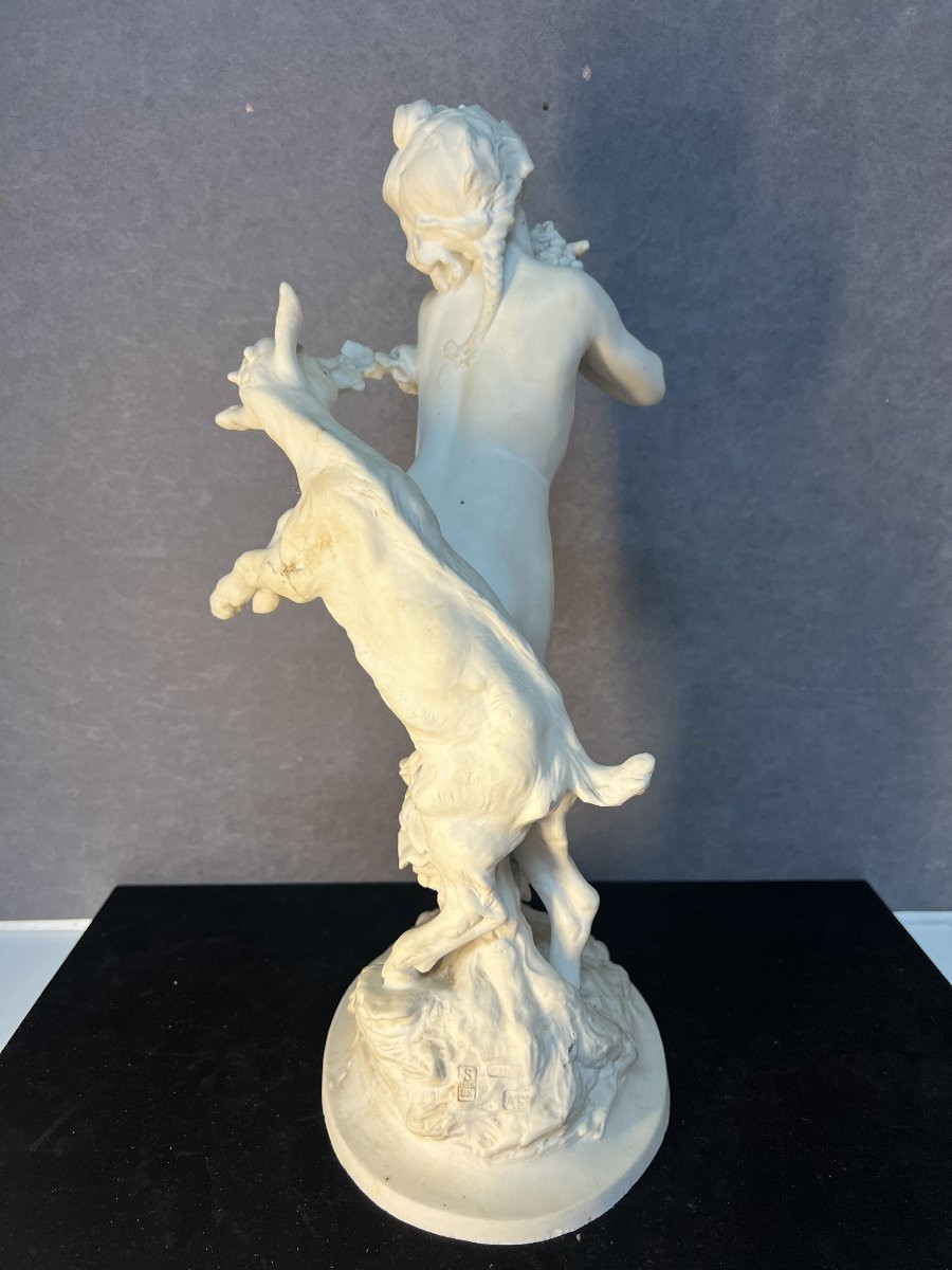 Raoul Larche (1860 - 1912), Sèvres Porcelain Biscuit Group "gourmandes"-photo-2