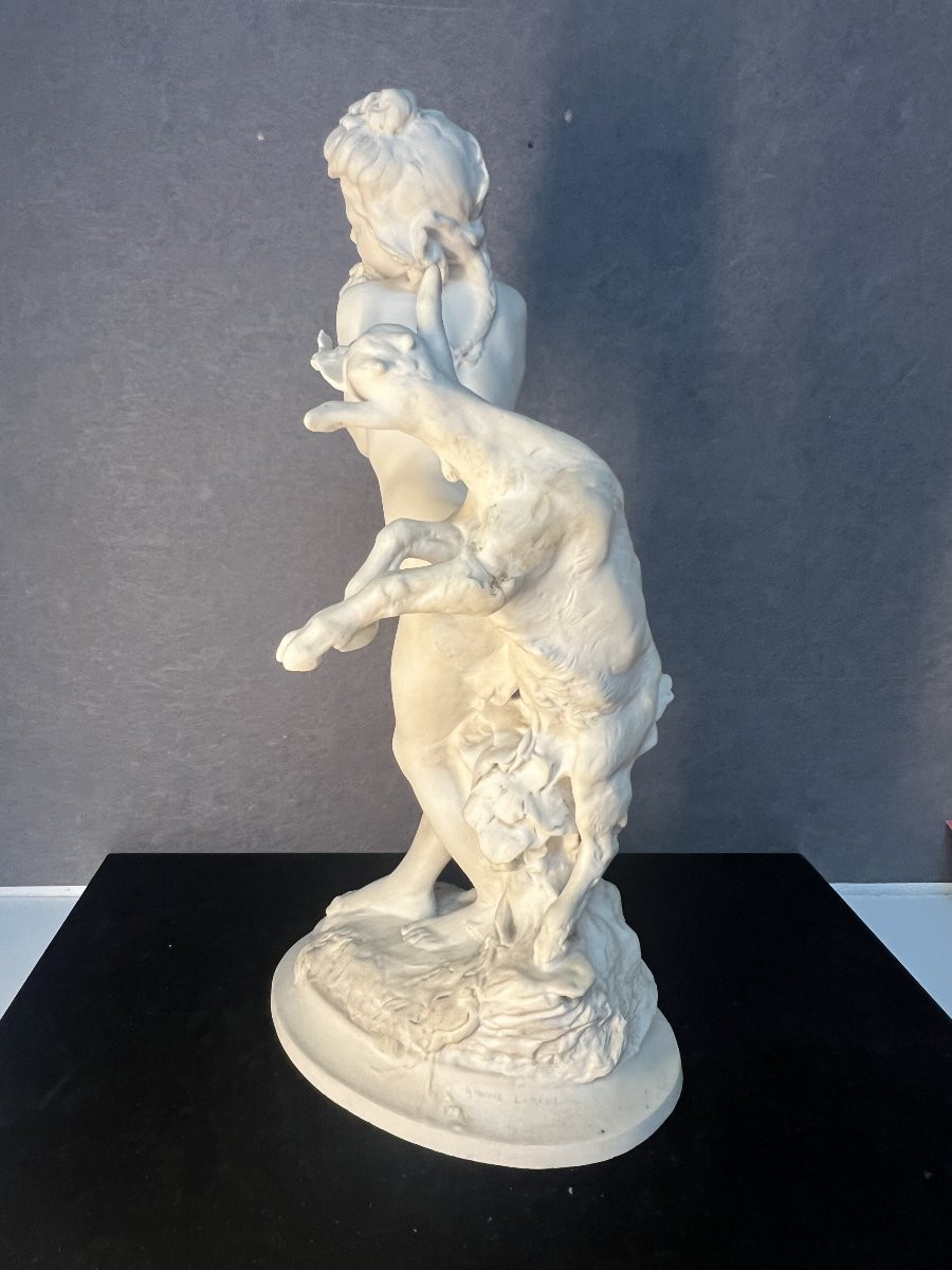 Raoul Larche (1860 - 1912), Sèvres Porcelain Biscuit Group "gourmandes"-photo-4