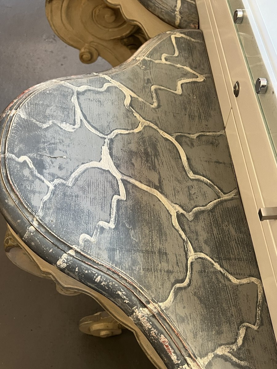 Pair Of Antique Carved Wooden Wall Brackets, Decorated With Scrolls, 20th Century-photo-4