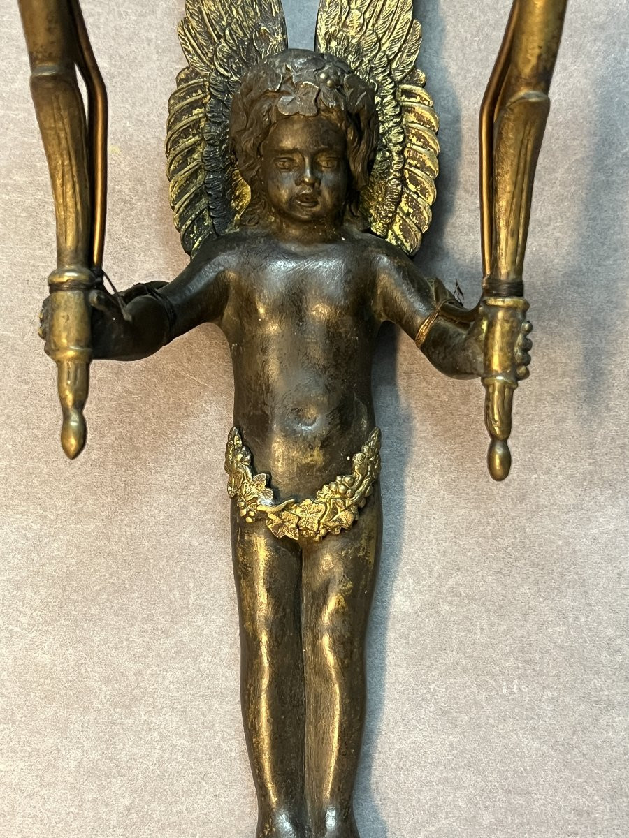 Pair Of First Empire Period Wall Sconces, A Refined Example Of Early 19th-century French Art -photo-4