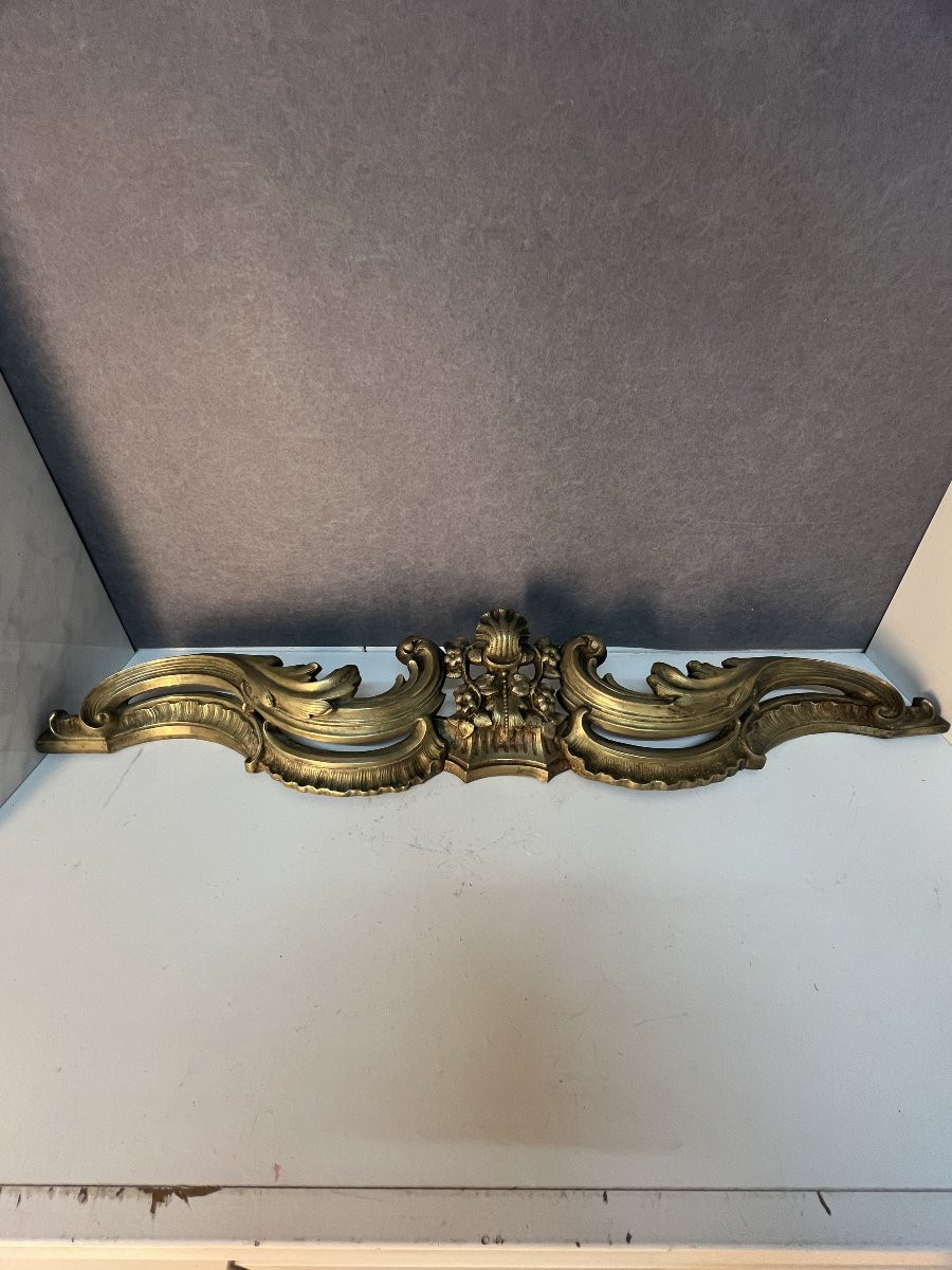 Pair Of Solid Bronze Fireplace Andirons, 19th Century, Louis XV Style, Decorated With Putti -photo-6
