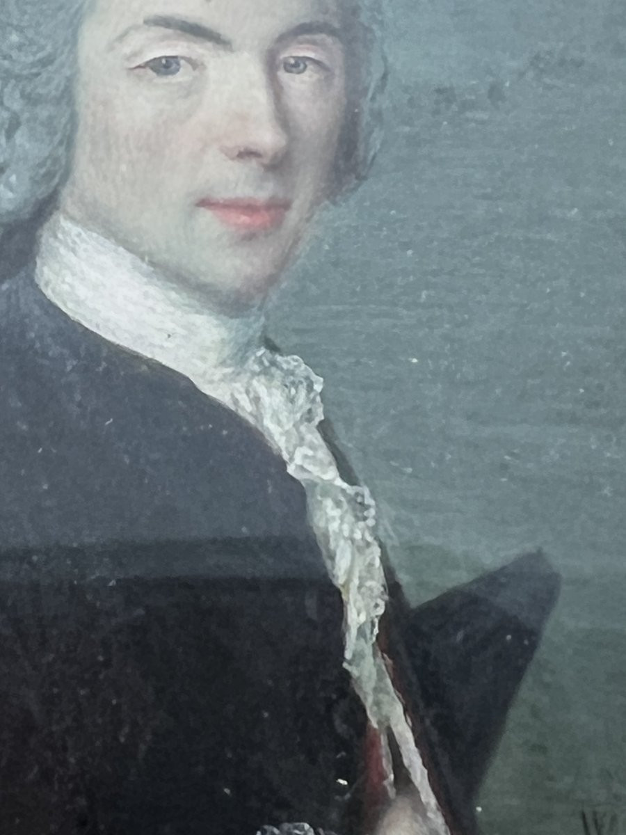 Boîte écaille de tortue époque XVIIIe siècle, miniature signé sur Vélin WELPER ( 1729-1789 )-photo-2