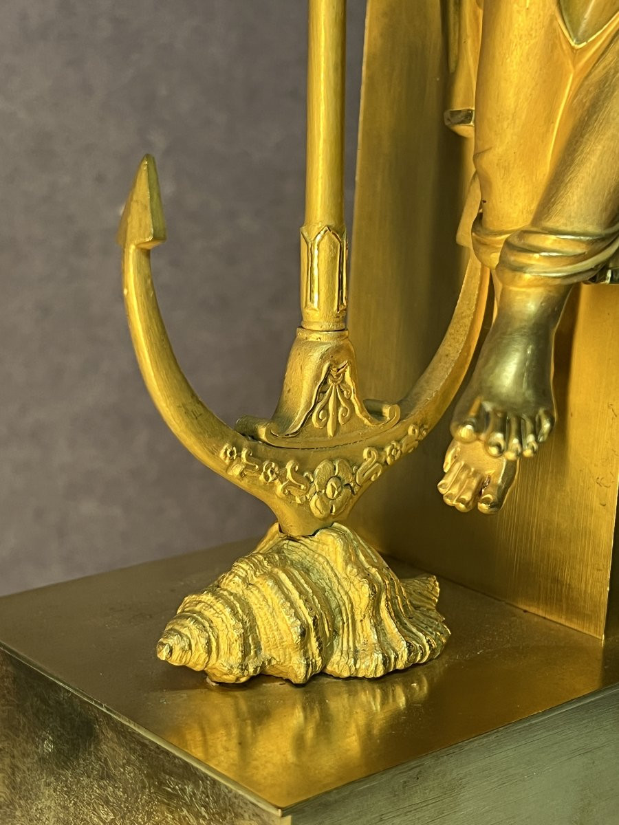 PENDULE, L’ALLÉGORIE DE LA MARINE, ÉPOQUE RESTAURATION, PAR L’HORLOGER LEGRAS-photo-2