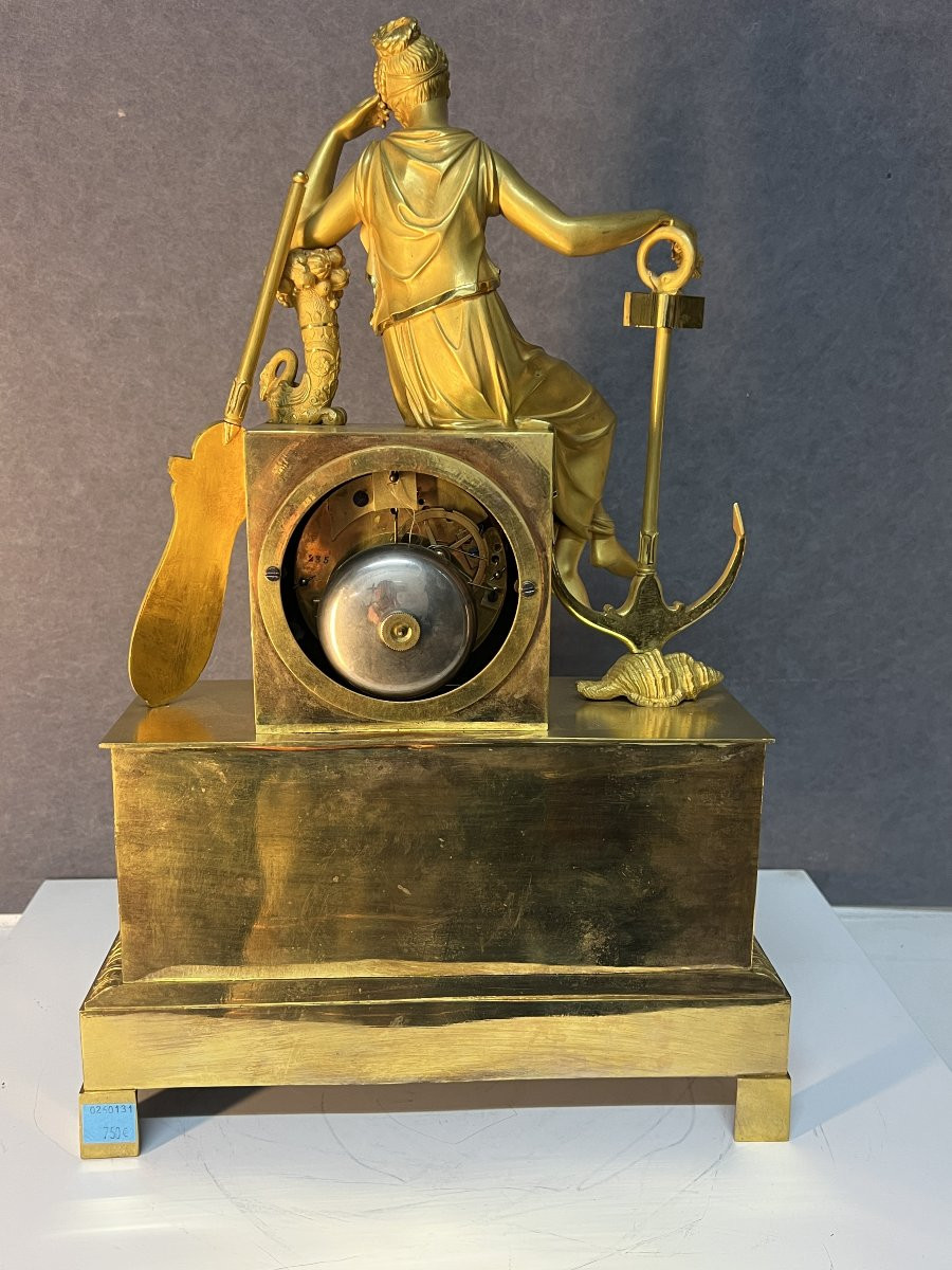 PENDULE, L’ALLÉGORIE DE LA MARINE, ÉPOQUE RESTAURATION, PAR L’HORLOGER LEGRAS-photo-8