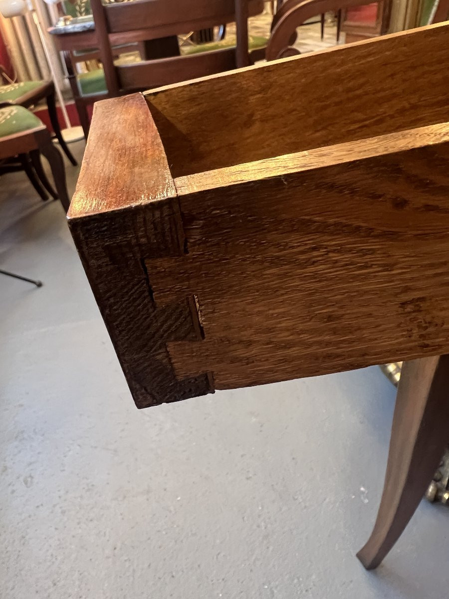 Late 19th Century Louis XV Style Double-topped Gaming Table, Veneered Wood, Cabriole Legs-photo-5