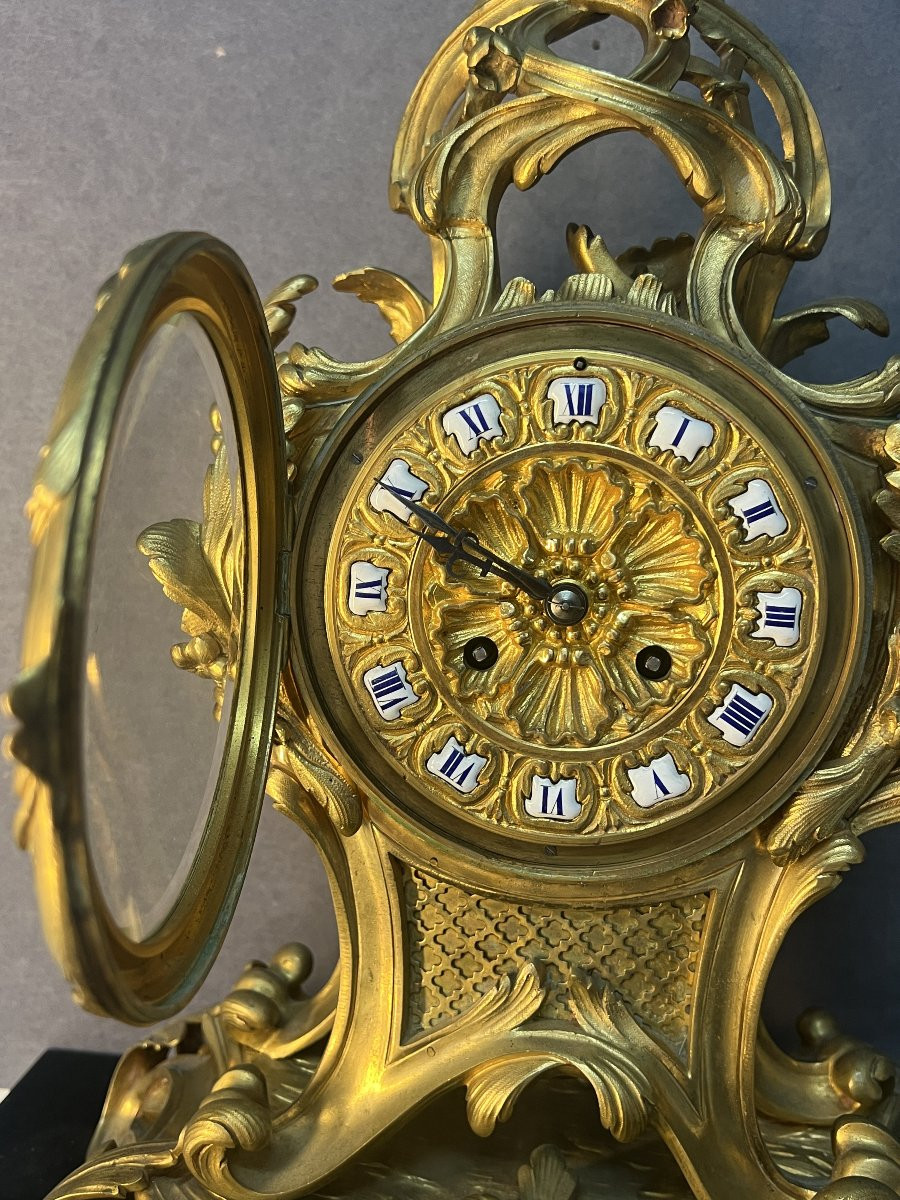 Lemerle Charpentier, Bronze Worker In Paris In The 19th Century, Cartel-type Clock In The Rocaille Style-photo-4