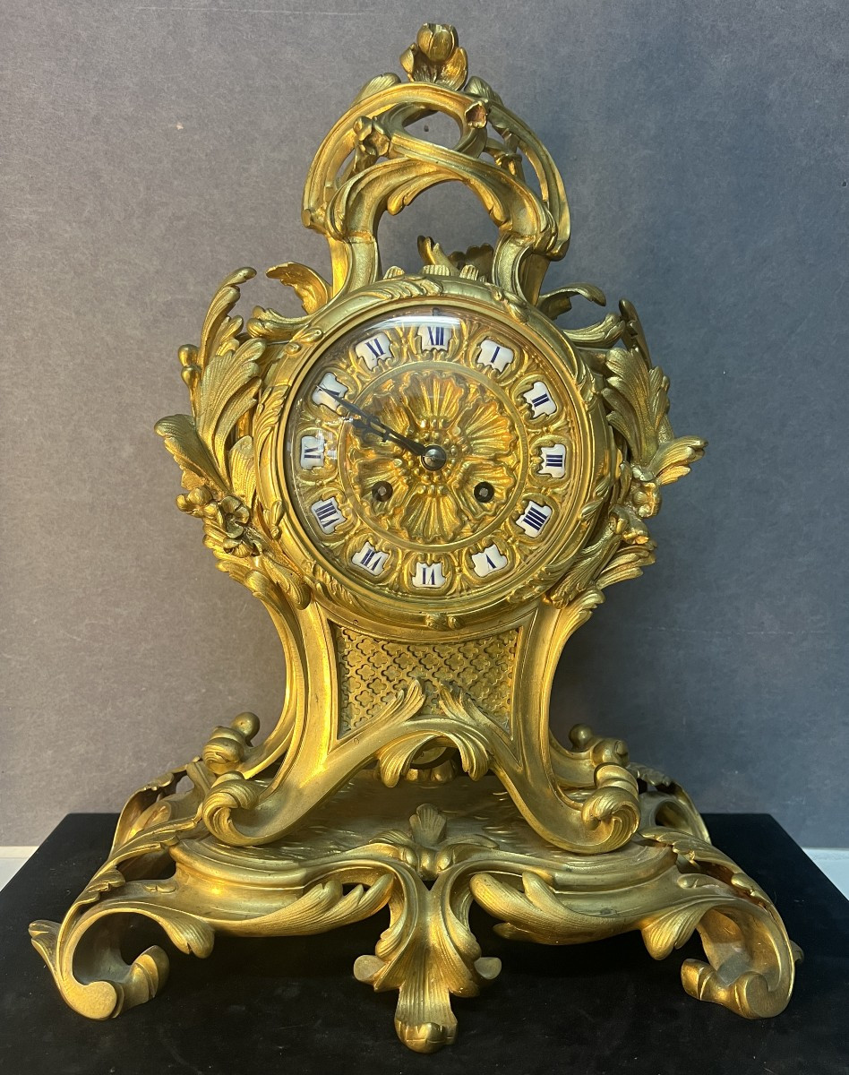 Lemerle Charpentier, Bronze Worker In Paris In The 19th Century, Cartel-type Clock In The Rocaille Style