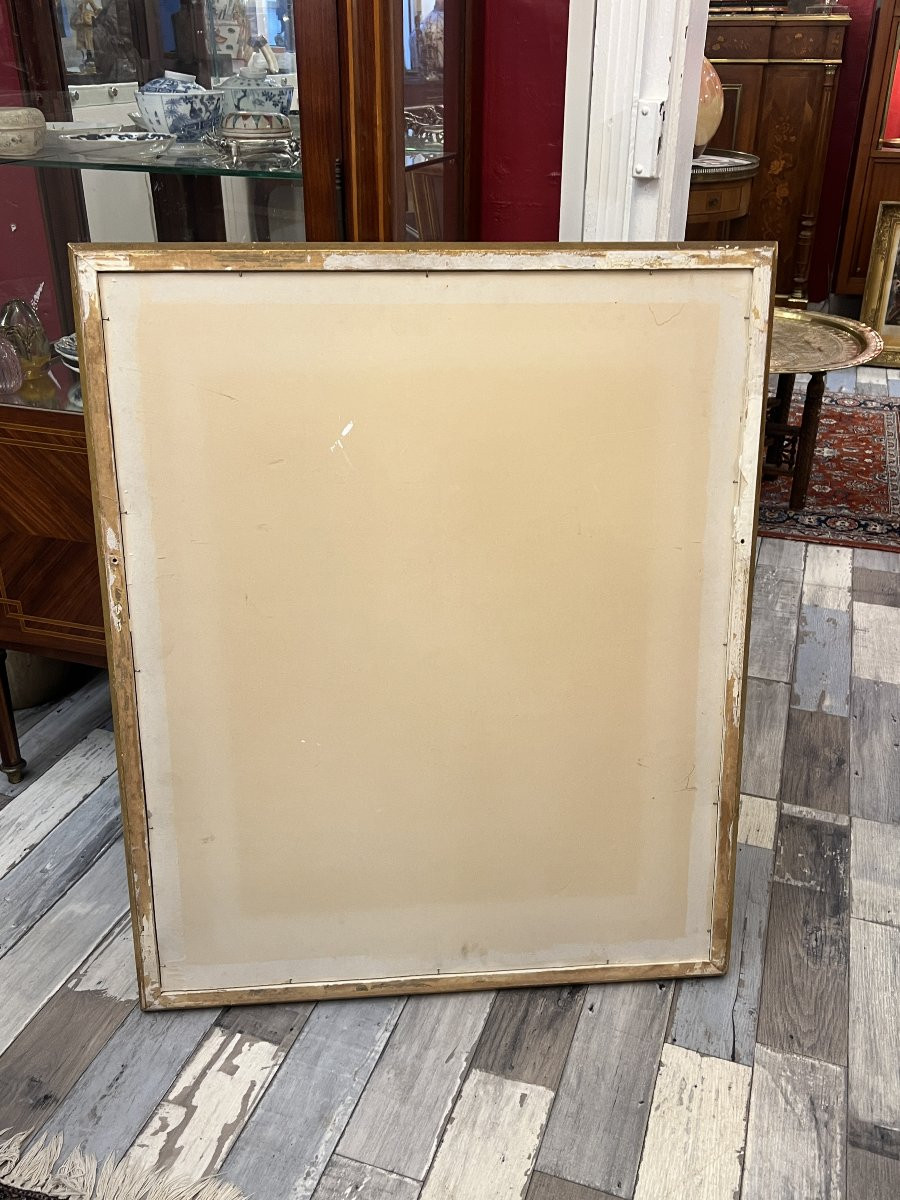 Large Ink Drawing By Jean Jansem, Depicting A Group Of Female Figures-photo-8