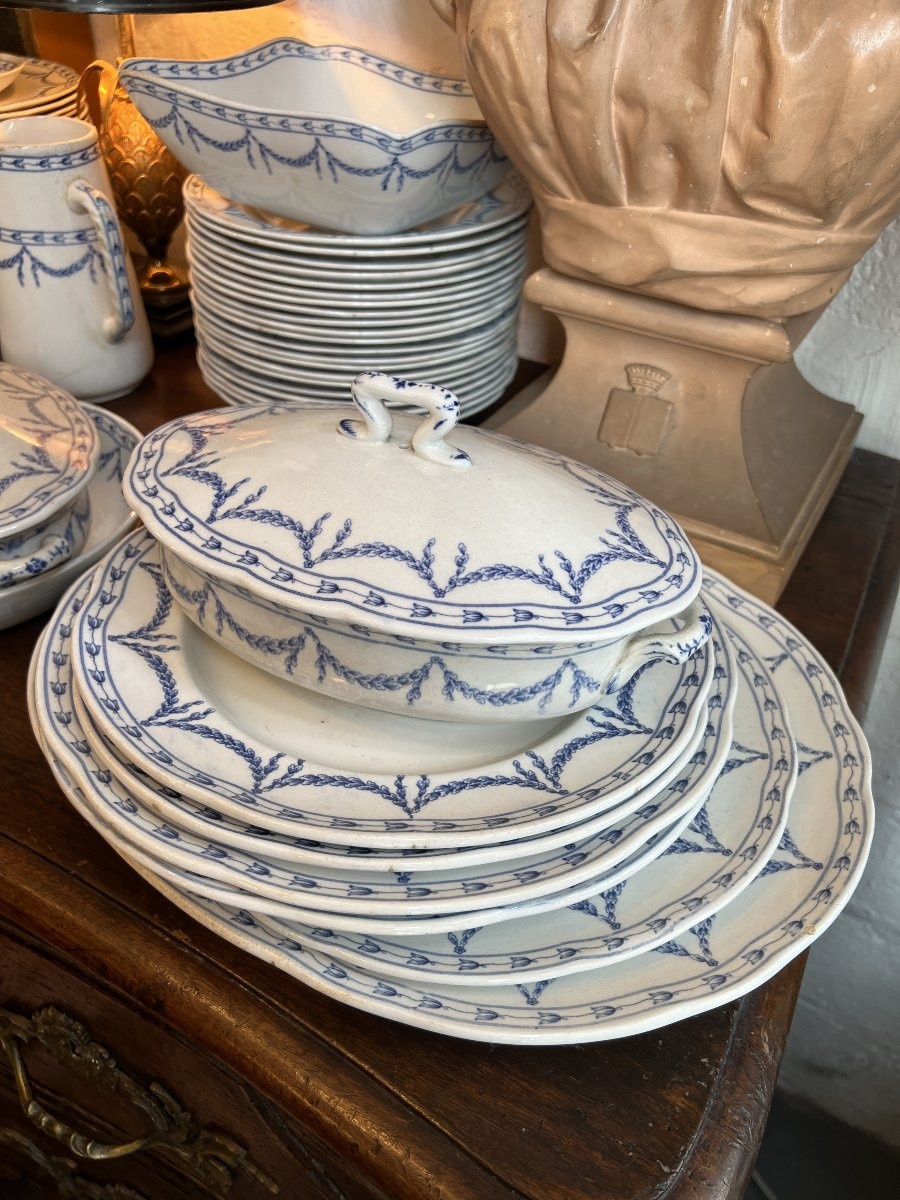 Service à vaisselle de 90 pièces en faïence anglaise de Oaklands Wedgwood - Etruria-photo-2