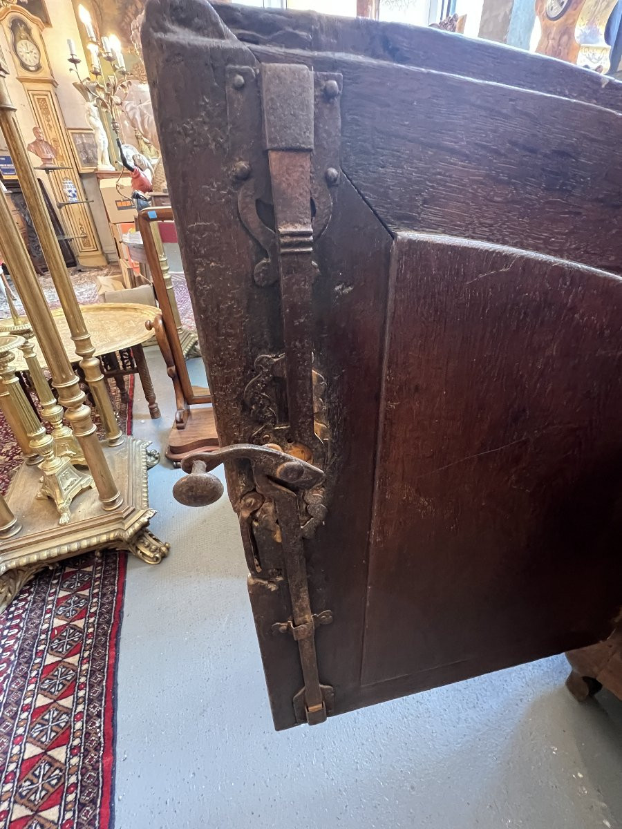 Louis XIV Style Oak Hunting Buffet, 18th Century, With Marble Top-photo-4