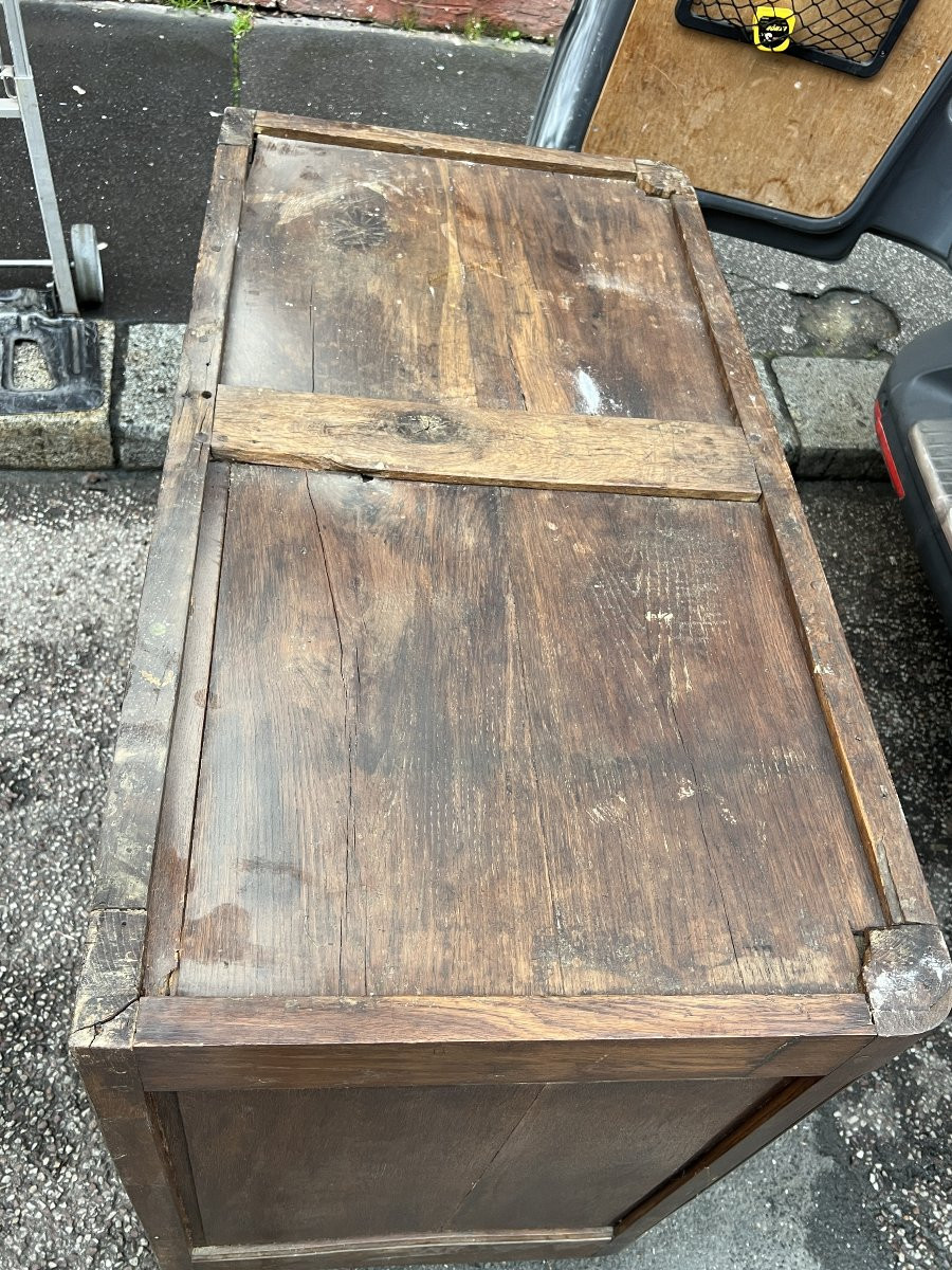 Louis XIV Style Oak Hunting Buffet, 18th Century, With Marble Top-photo-6