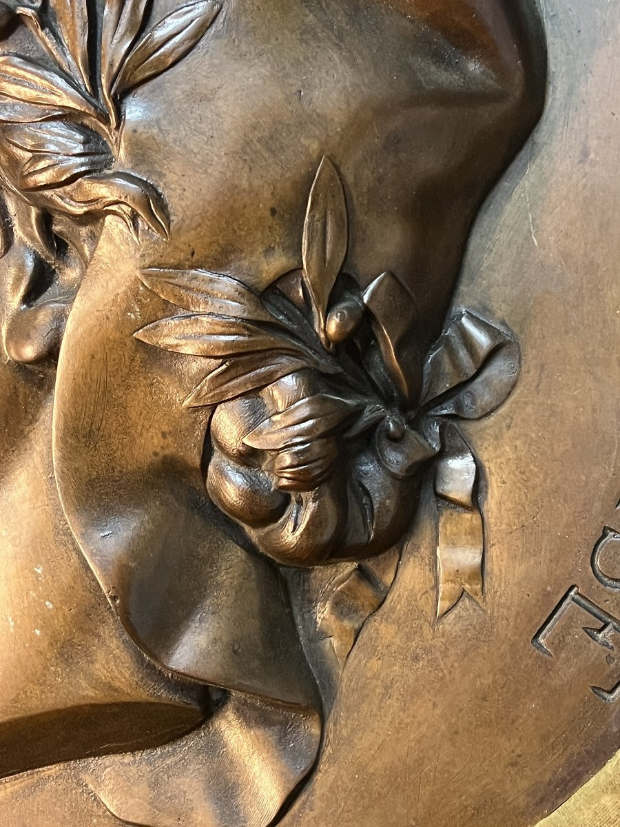 Médaillon en bronze de la Marianne, Symbole intemporel pour les mairies, collection France-photo-4