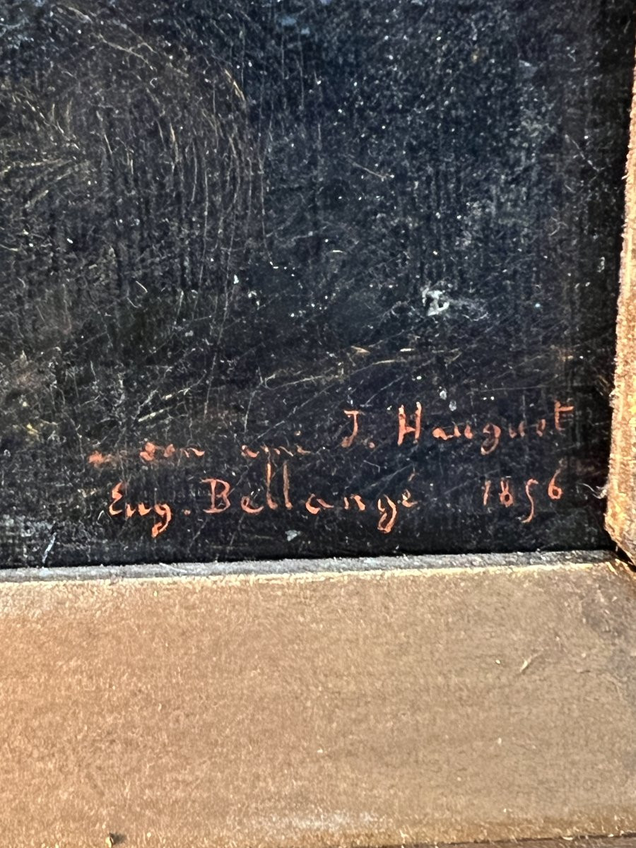 Alexandre Eugène Bellangé (1837-1895), HSC représentant une petite cascade, daté 1856-photo-5