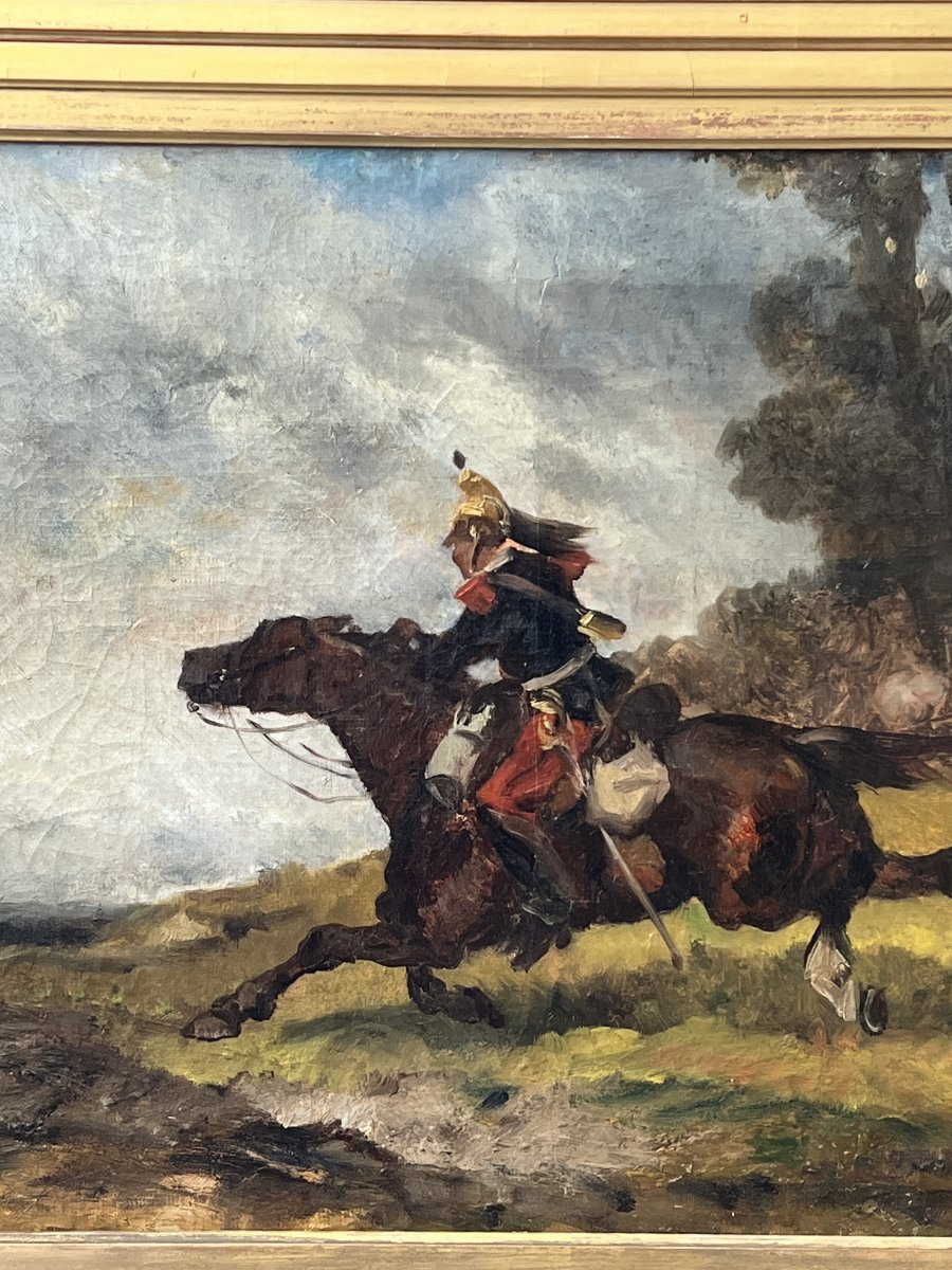 Oil Painting On Canvas Attributed To Auguste André Lançon (1837-1887)-photo-3