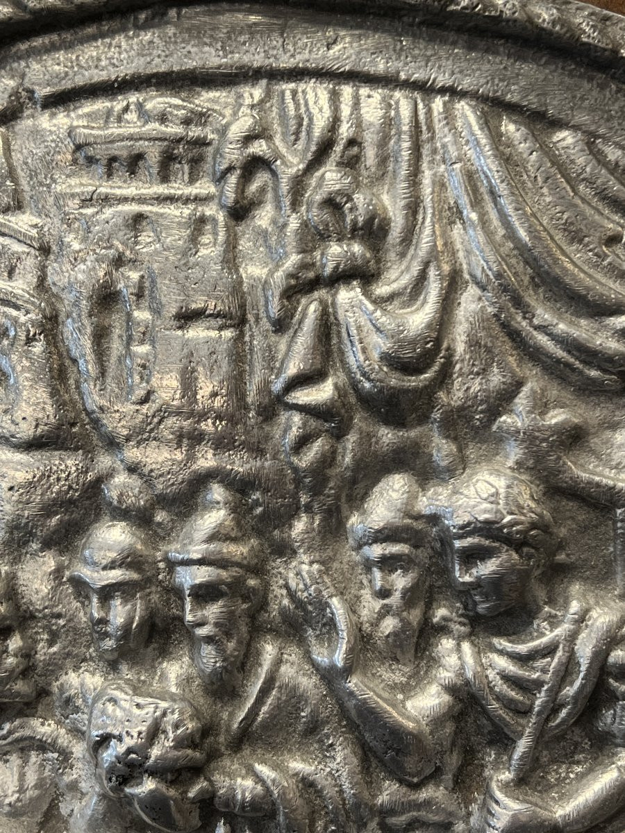 Facing Escutcheon Or Rondache, In Finished Cast Iron, 16th Century-photo-3