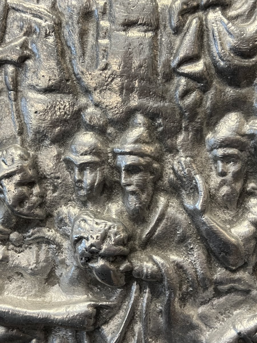 Facing Escutcheon Or Rondache, In Finished Cast Iron, 16th Century-photo-1