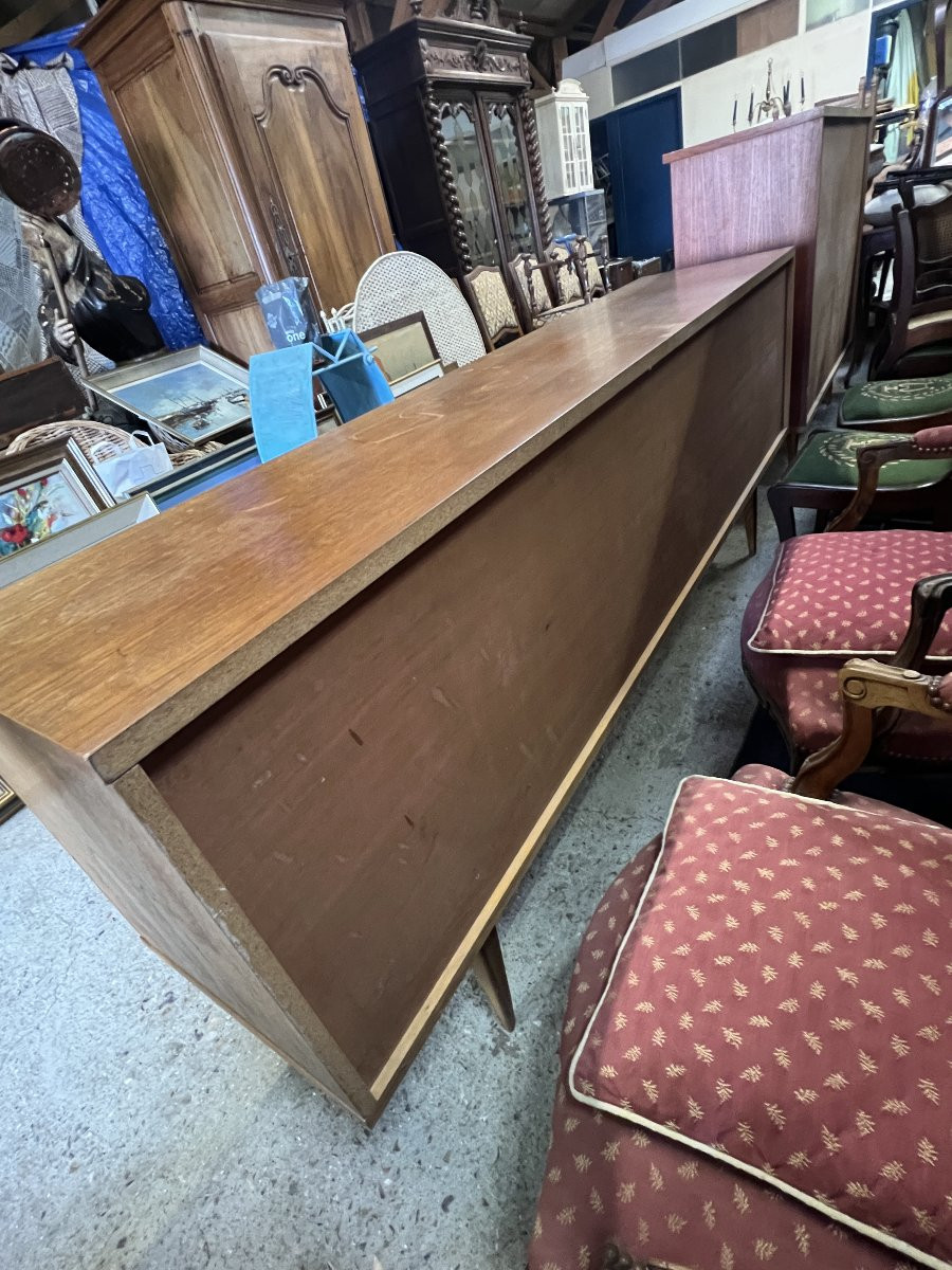 Scandinavian-style Sideboard By Eros, Made Around 1960, In Blond Teak, 220 Cm-photo-8