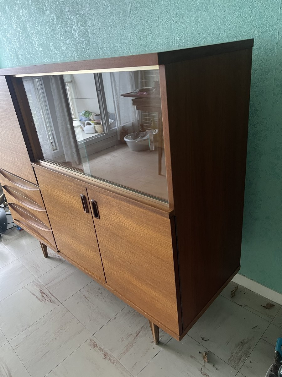 Scandinavian Style Furniture, Brand "eros" In Light Teak, Circa 1960-photo-3
