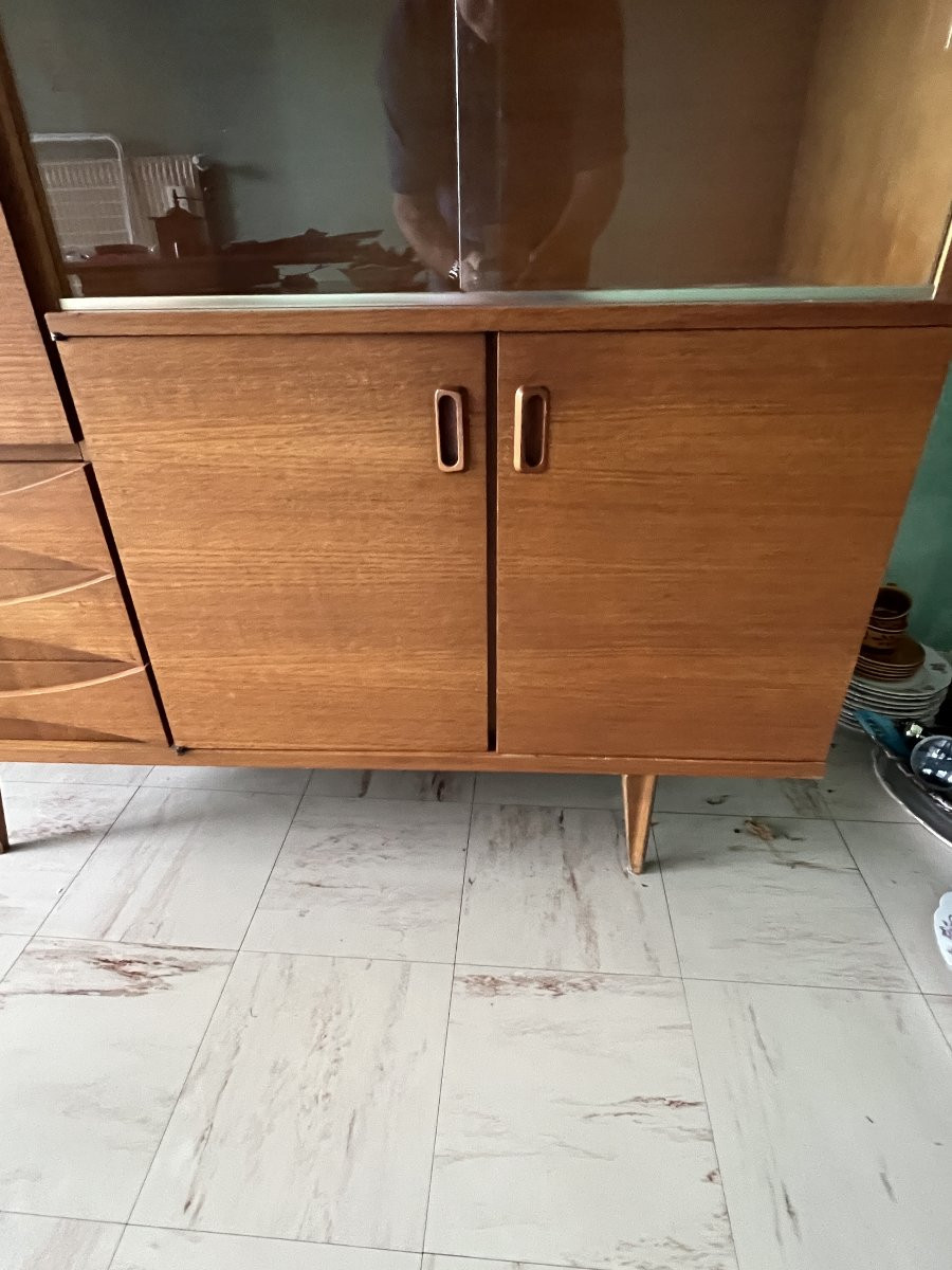 Scandinavian Style Furniture, Brand "eros" In Light Teak, Circa 1960-photo-4