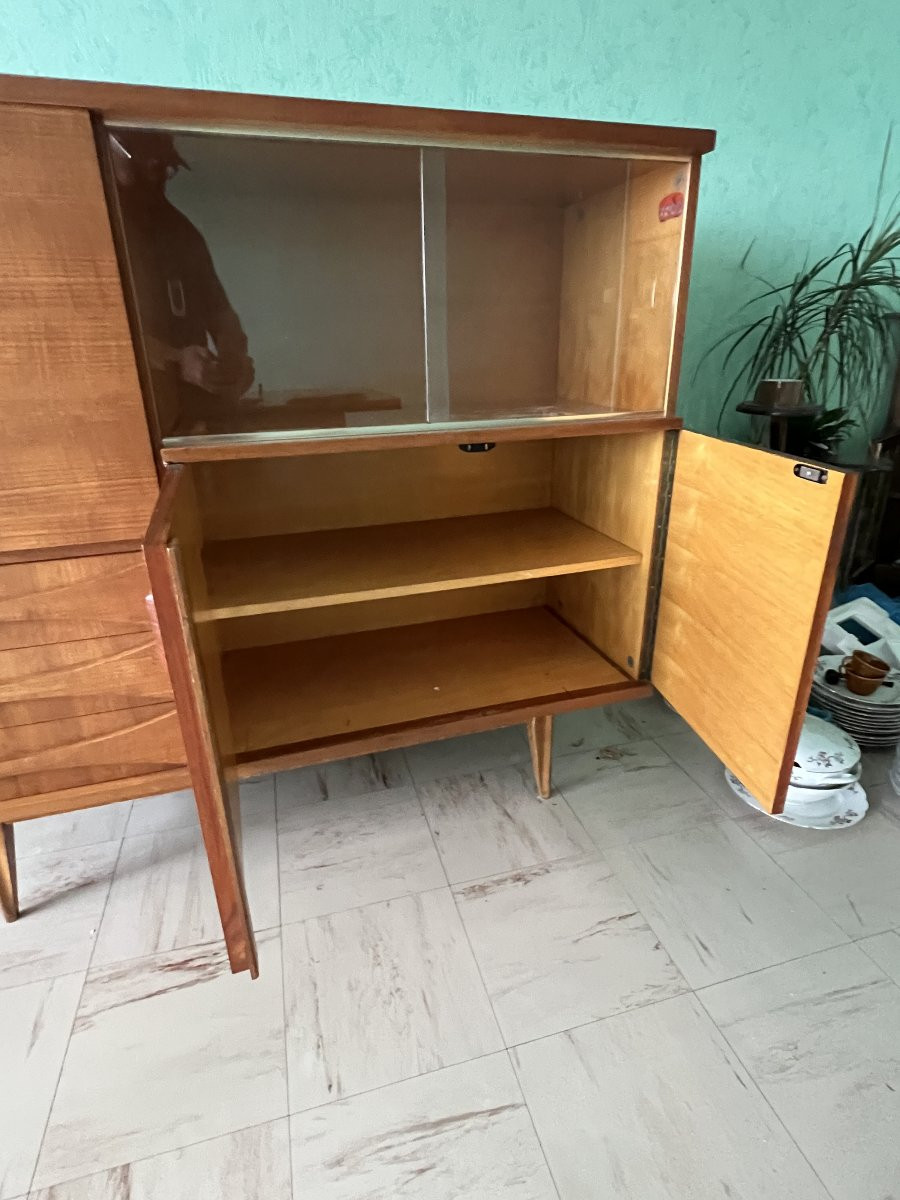 Scandinavian Style Furniture, Brand "eros" In Light Teak, Circa 1960-photo-7