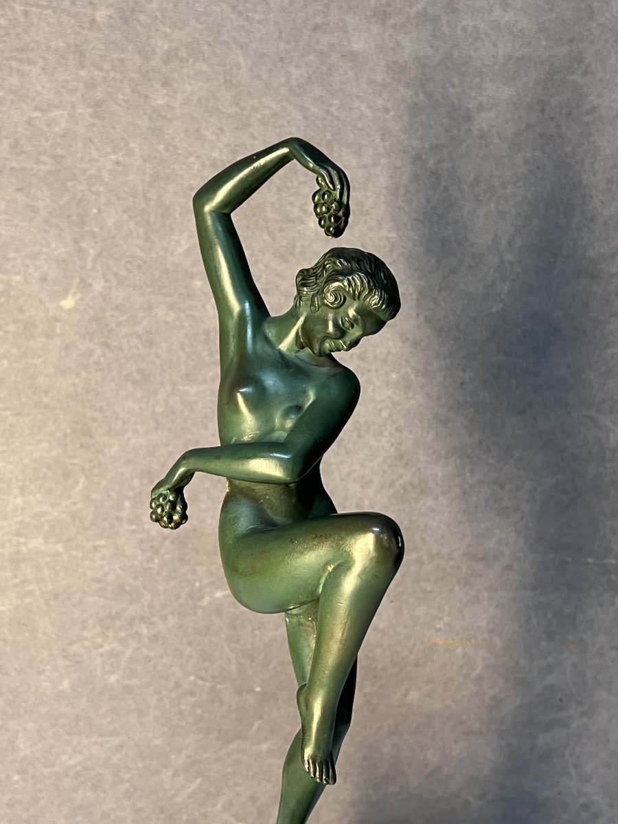 Sculpture Art déco « Vendanges »  Une œuvre  de Marcel Bouraine (Denis). Max Le Verrier-photo-2