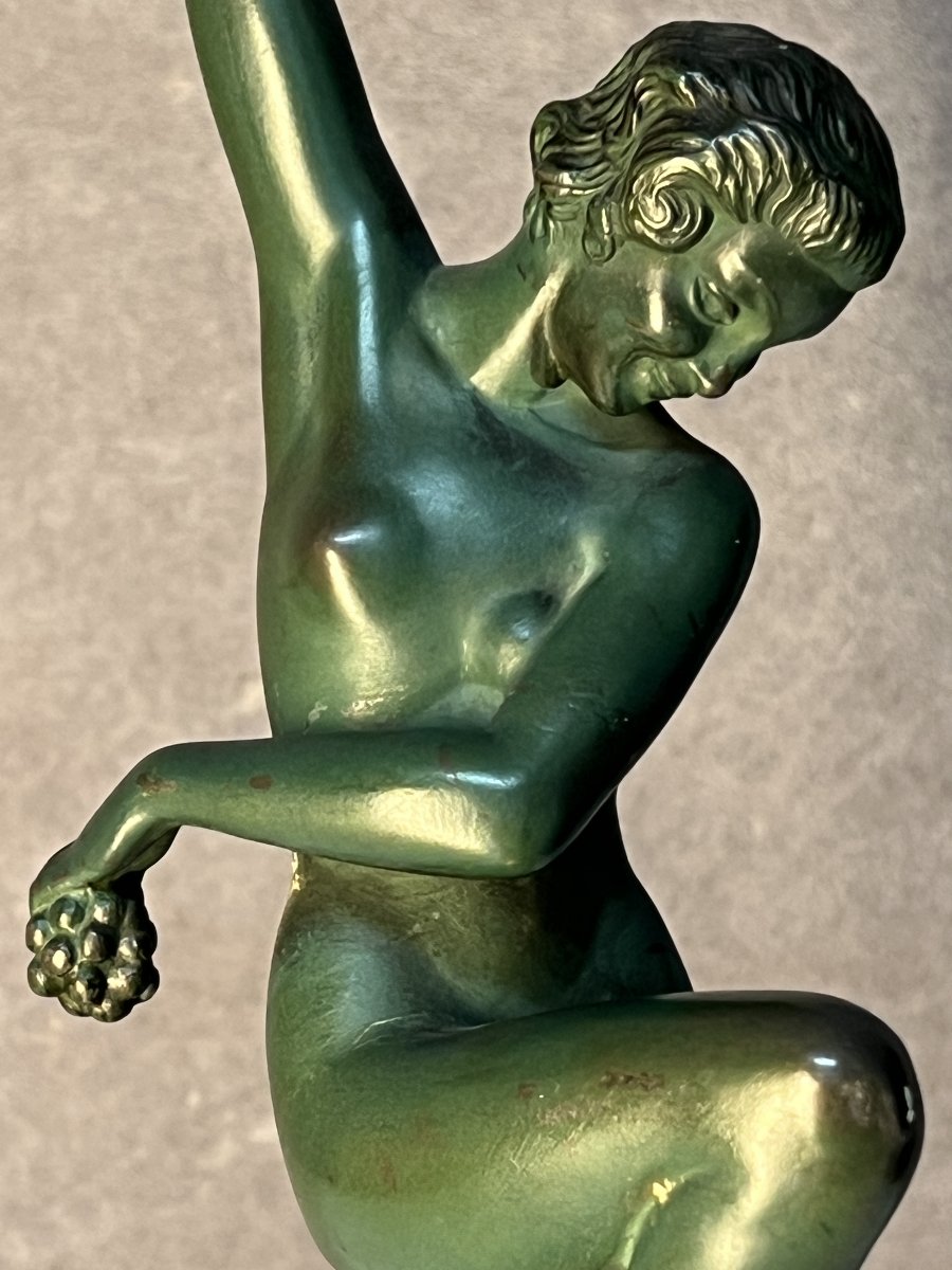 Sculpture Art déco « Vendanges »  Une œuvre  de Marcel Bouraine (Denis). Max Le Verrier-photo-4
