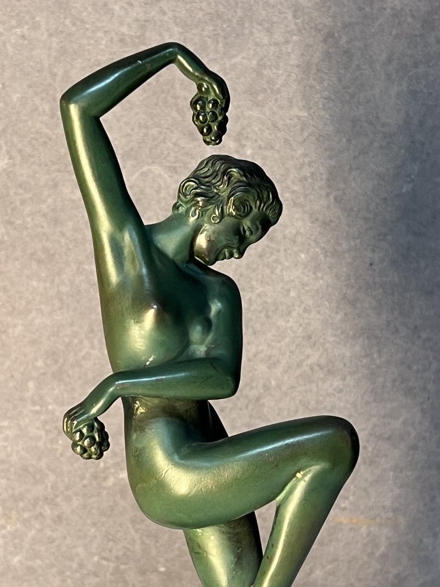 Sculpture Art déco « Vendanges »  Une œuvre  de Marcel Bouraine (Denis). Max Le Verrier-photo-5