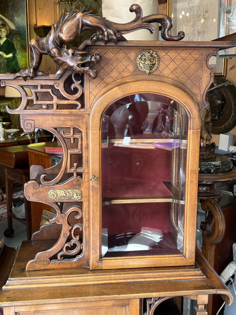 Neo-renaissance Display Cabinet Attributed To The Creative Mind Of Gabriel Viardot, Circa 1890-photo-2