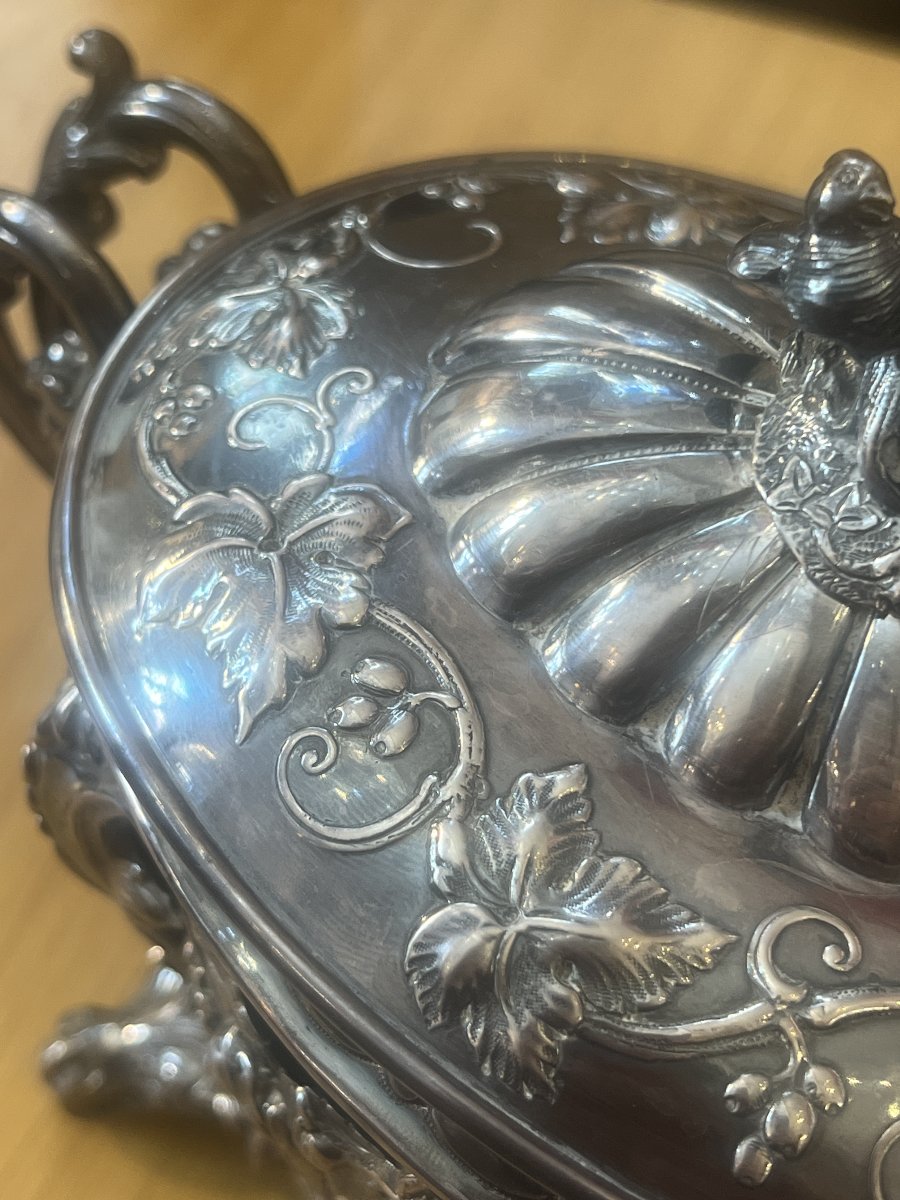 Sugar Bowl In Minèrve-patterned Sterling Silver With A Classic, Timeless Design-photo-4