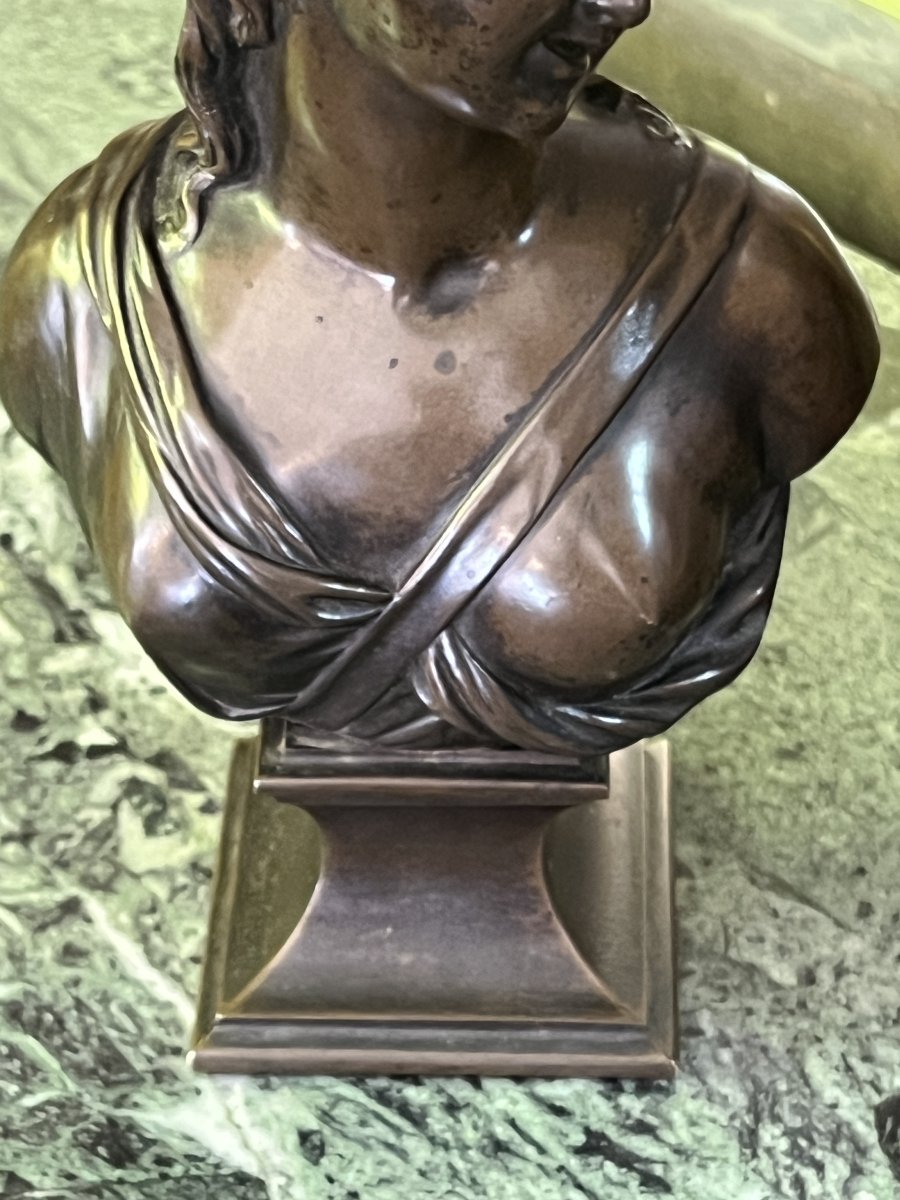 Bacchante – Louis Valentin Elias Robert (19th Century) This Patinated Bronze Sculpture-photo-3