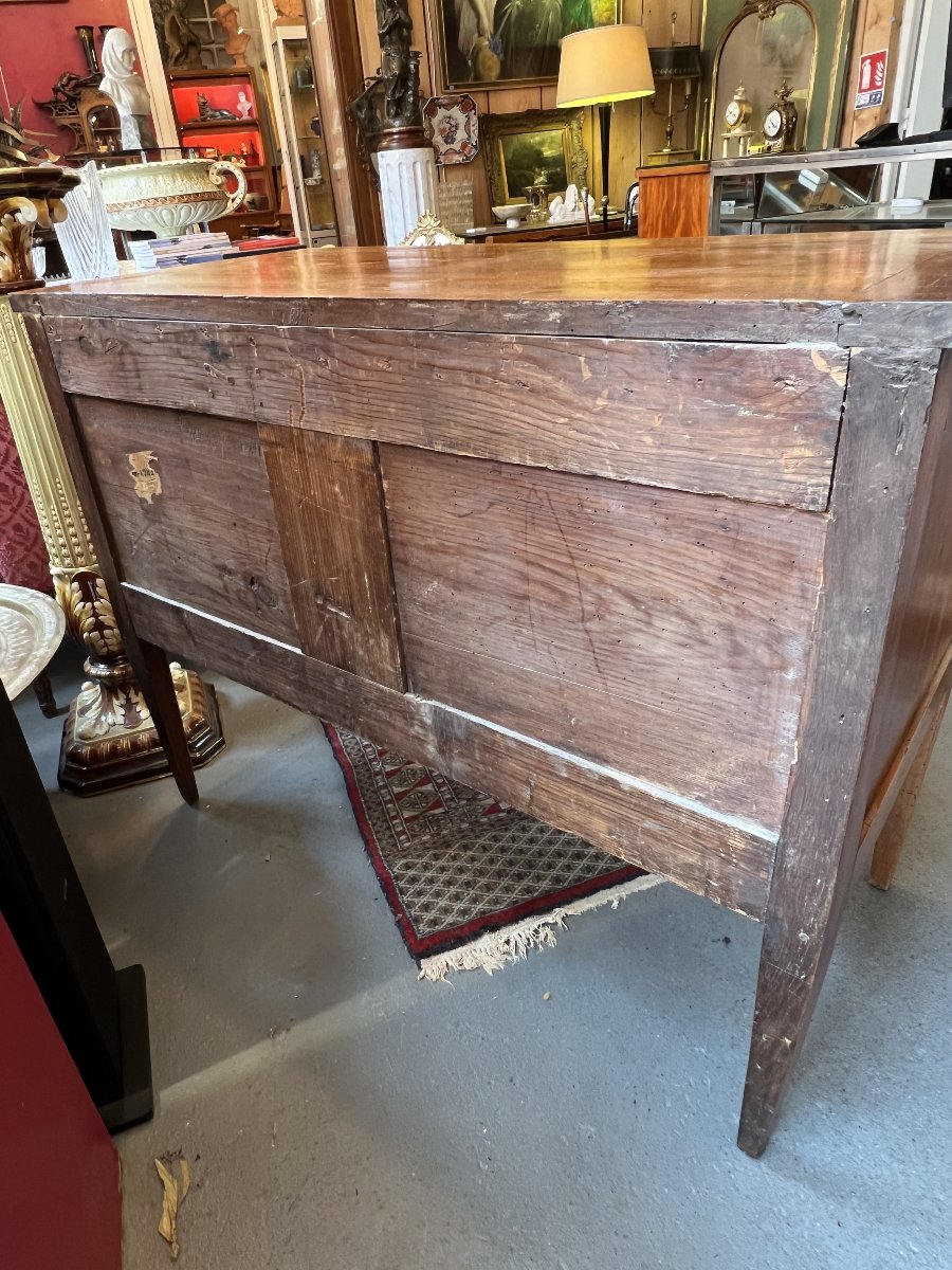 Louis XVI-style Chest Of Drawers, 18th Century, Made Of Solid Walnut-photo-2