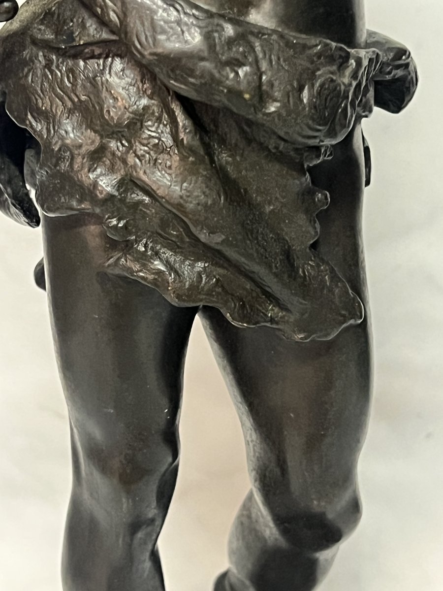 Eugène Marioton (1857–1933), Fascinateur Bronze à patine brune, Fin du XIXe siècle-photo-1