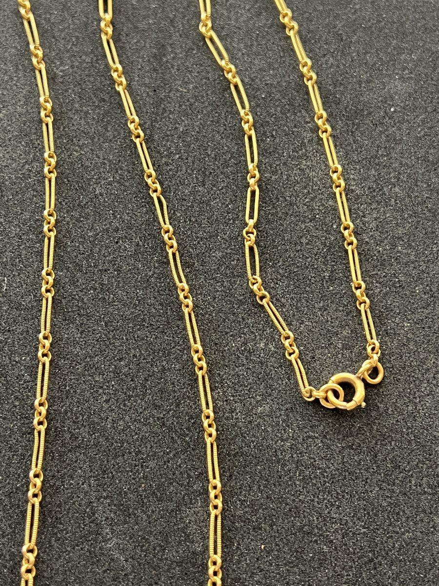 Sautoir en or massif 18 K,  Élégance intemporelle et raffinement, longueur 153 cm, et 22.3 grs-photo-2