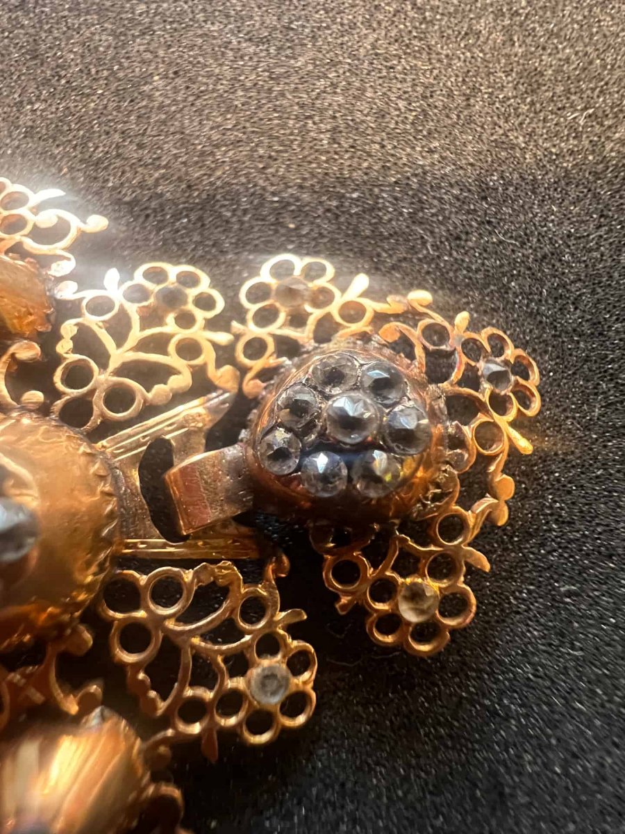 Croix Normande de Rouen en or 18 carats, époque Premier Empire (1809-1819). Poids brut 5 grs-photo-2