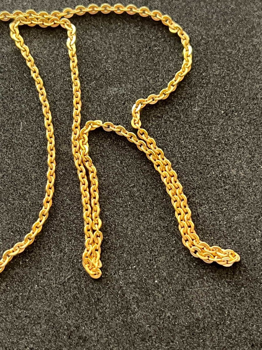 Chaine de coup en or jaune de 18 Carats, longueur 50.4 cm pour un poids de 8.5 grammes-photo-2
