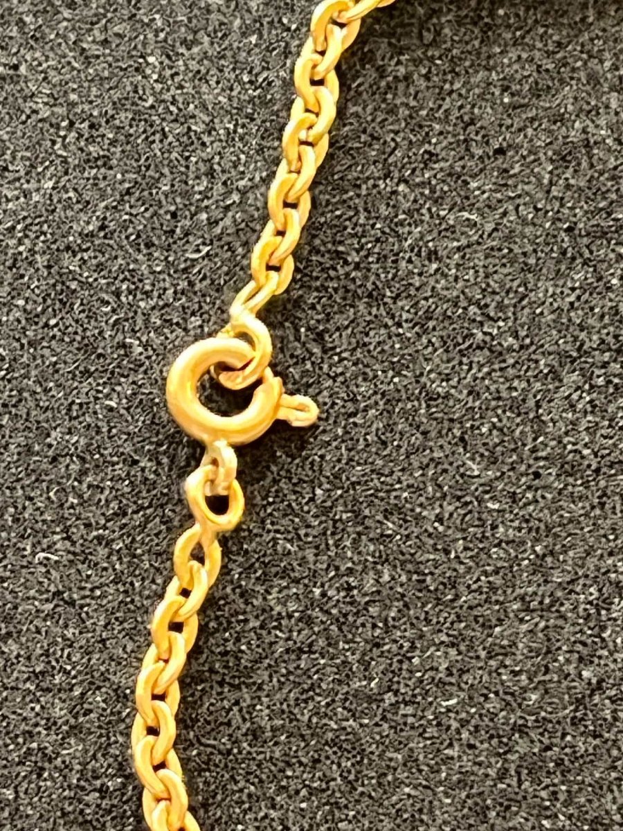 Chaine de coup en or jaune de 18 Carats, longueur 50.4 cm pour un poids de 8.5 grammes-photo-1