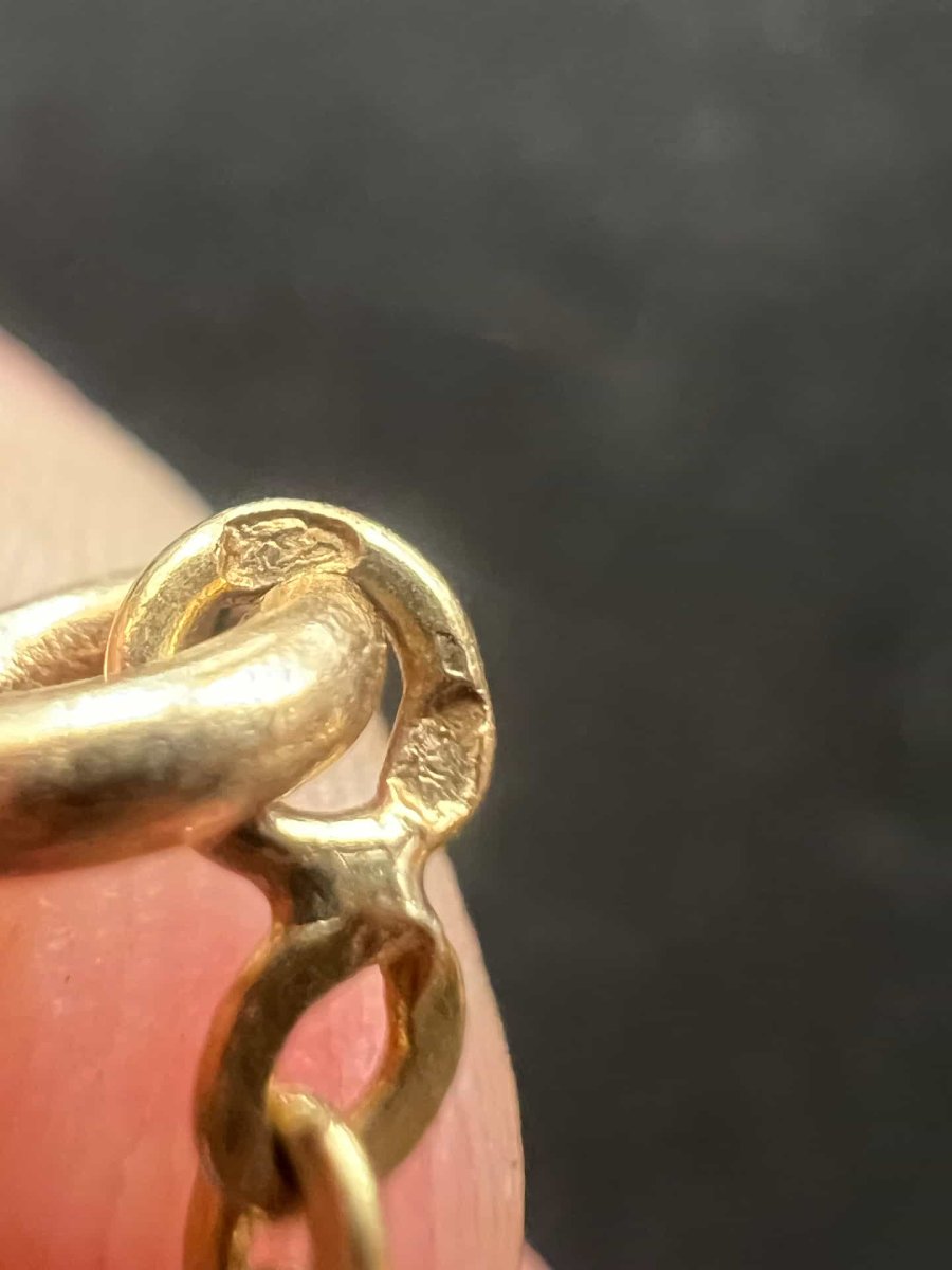 Chaine de coup en or jaune de 18 Carats, longueur 50.4 cm pour un poids de 8.5 grammes-photo-3