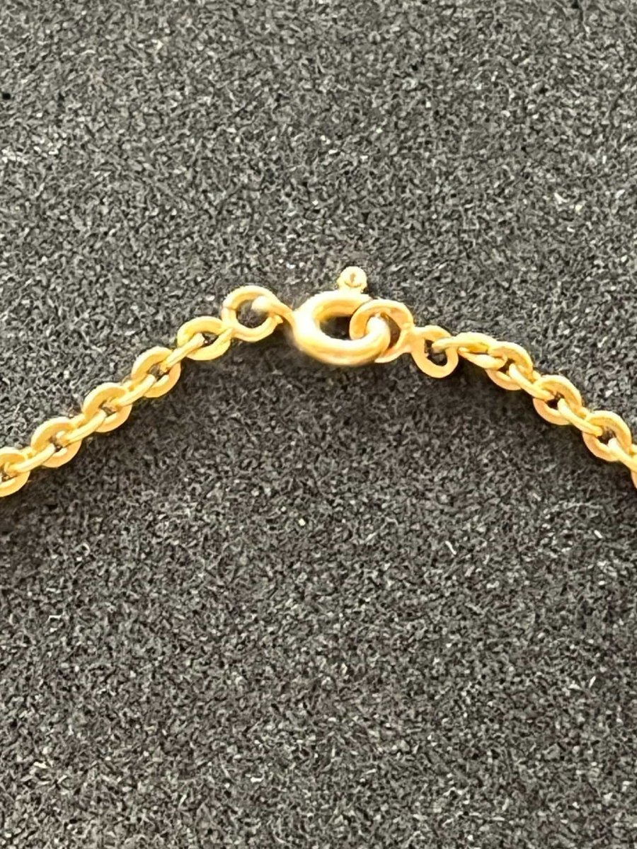 Chaine de coup en or jaune de 18 Carats, longueur 50.4 cm pour un poids de 8.5 grammes-photo-5