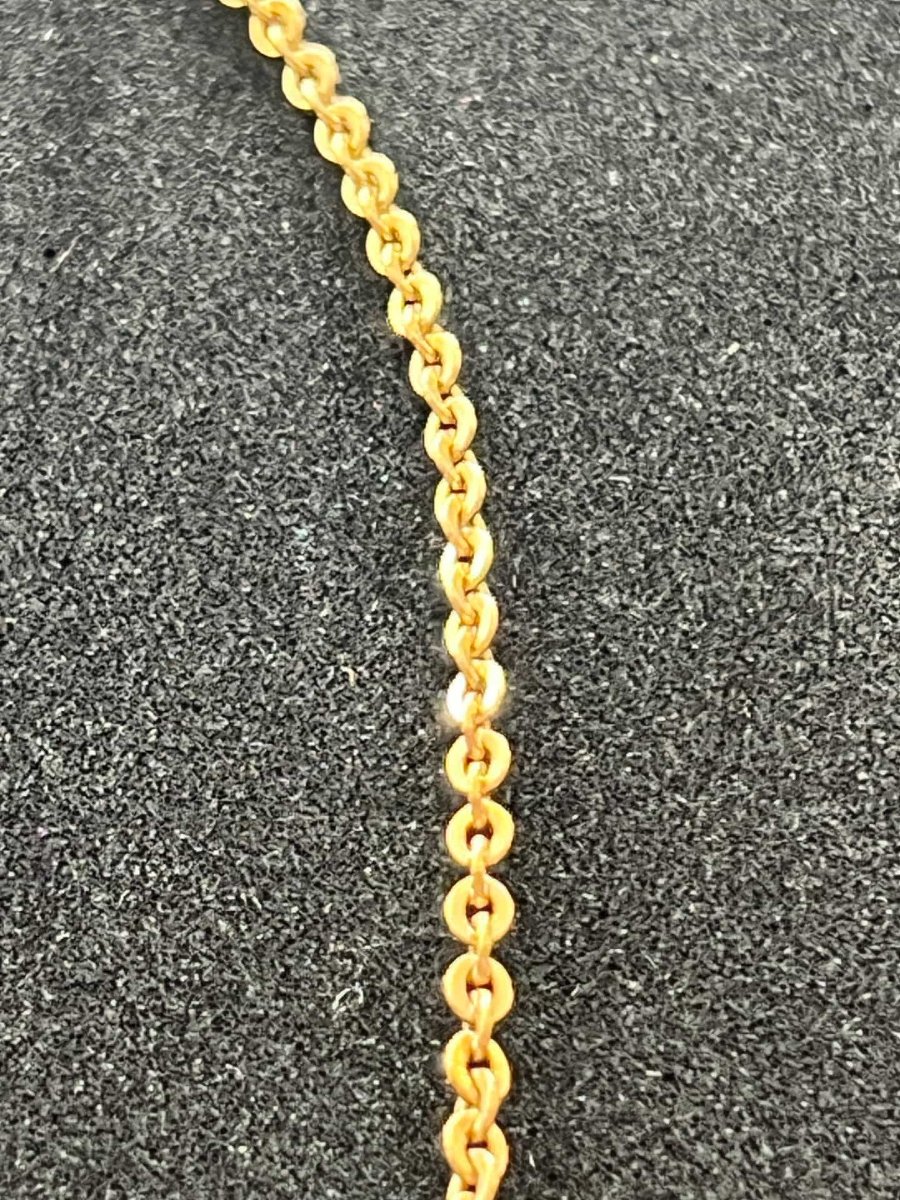 Chaine de coup en or jaune de 18 Carats, longueur 50.4 cm pour un poids de 8.5 grammes-photo-6