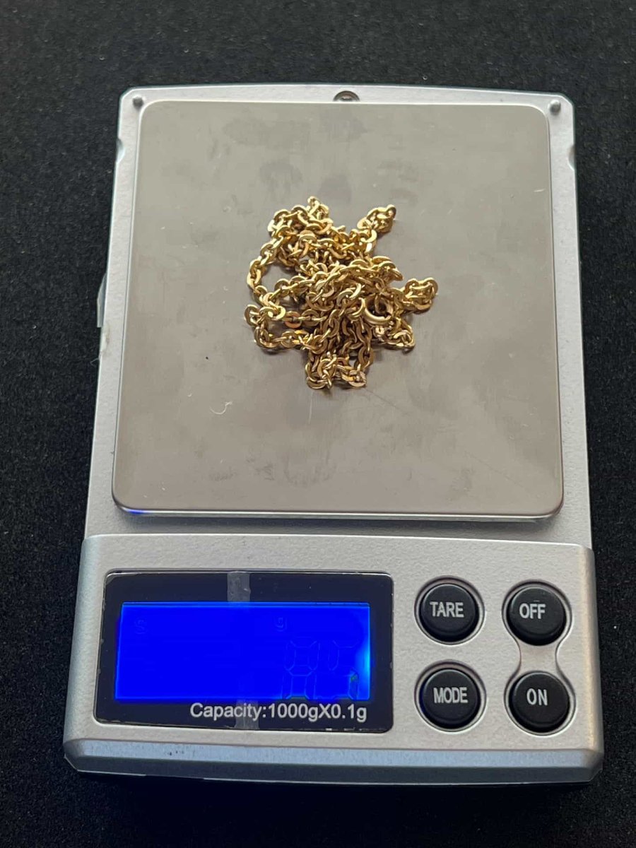 Chaine de coup en or jaune de 18 Carats, longueur 50.4 cm pour un poids de 8.5 grammes-photo-7