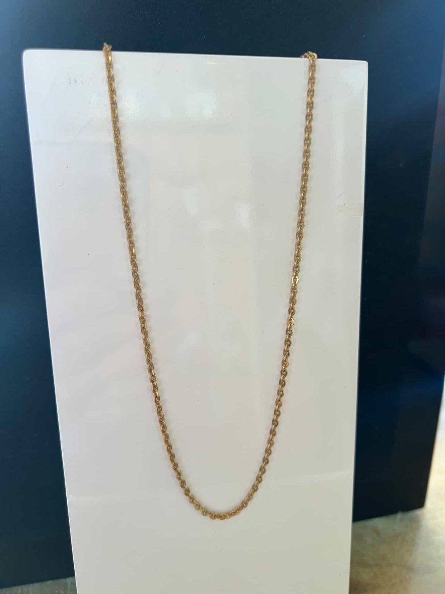 Chaine de coup en or jaune de 18 Carats, longueur 50.4 cm pour un poids de 8.5 grammes-photo-8