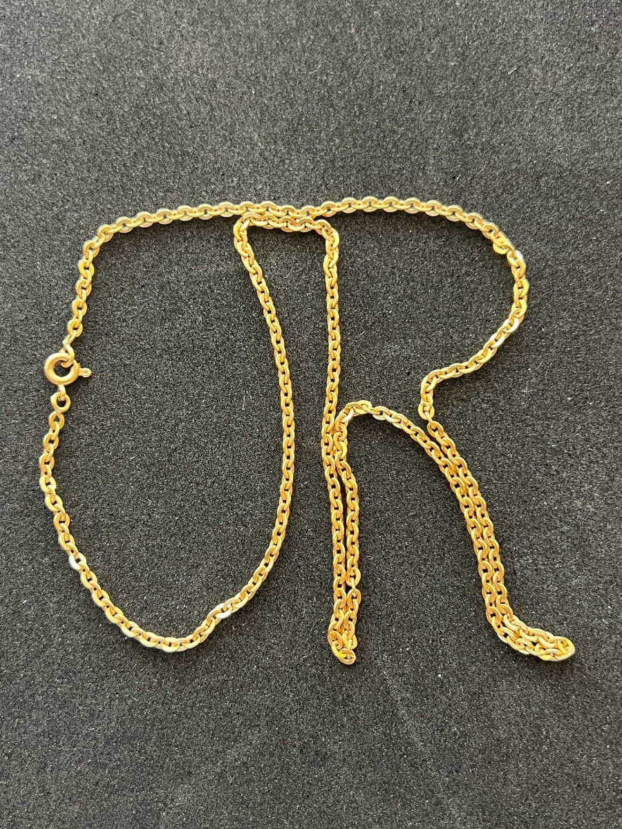 Chaine de coup en or jaune de 18 Carats, longueur 50.4 cm pour un poids de 8.5 grammes