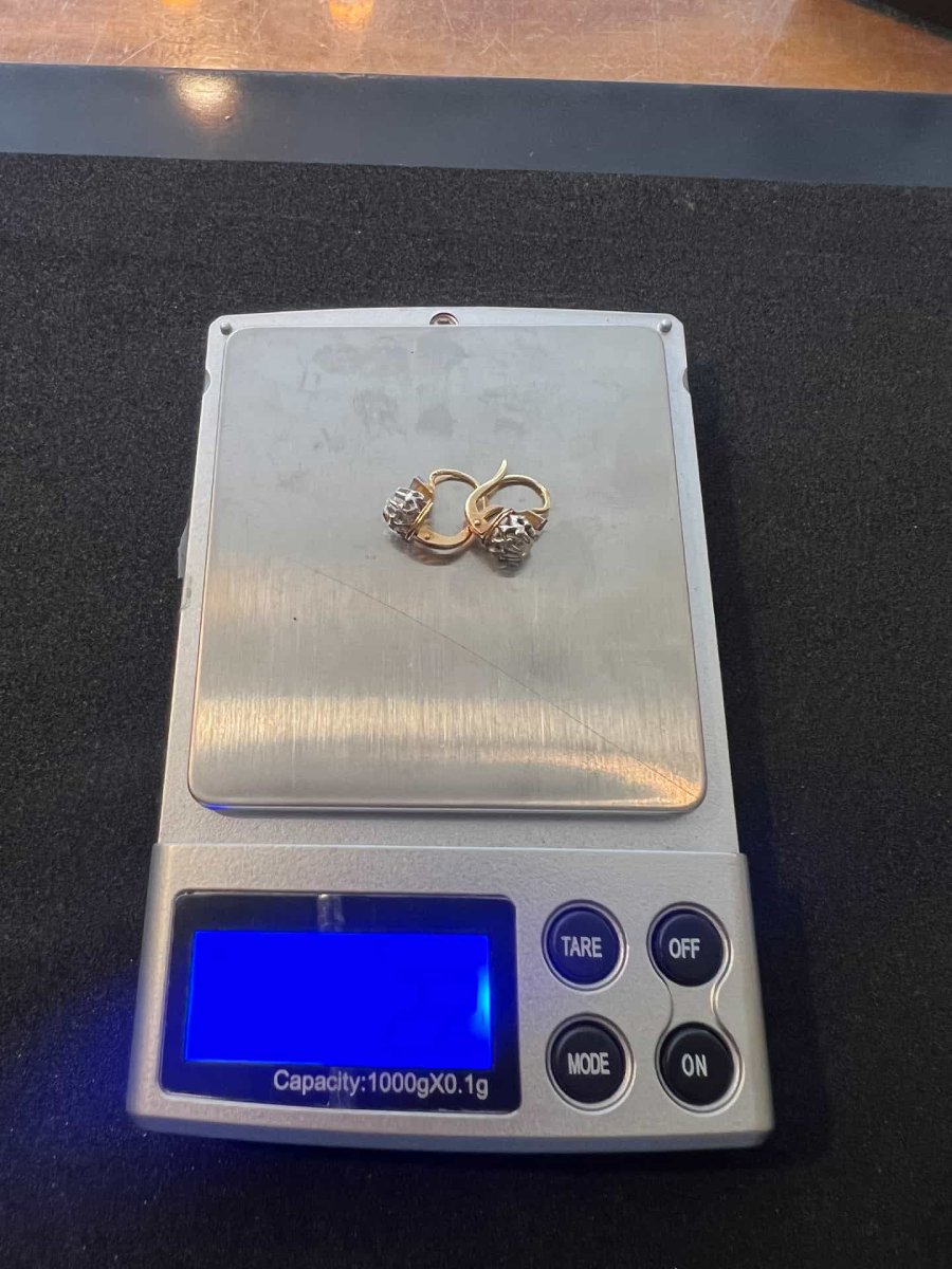 Pair Of 18-karat Gold Lever-back Earrings. Yellow Gold And White Gold, Gross Weight 2.2 G-photo-7